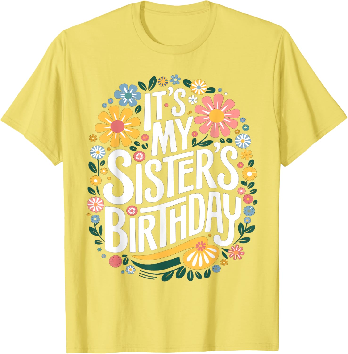 Colorful Floral T-Shirt for Sisters Birthday - Women and Kids Design - 26