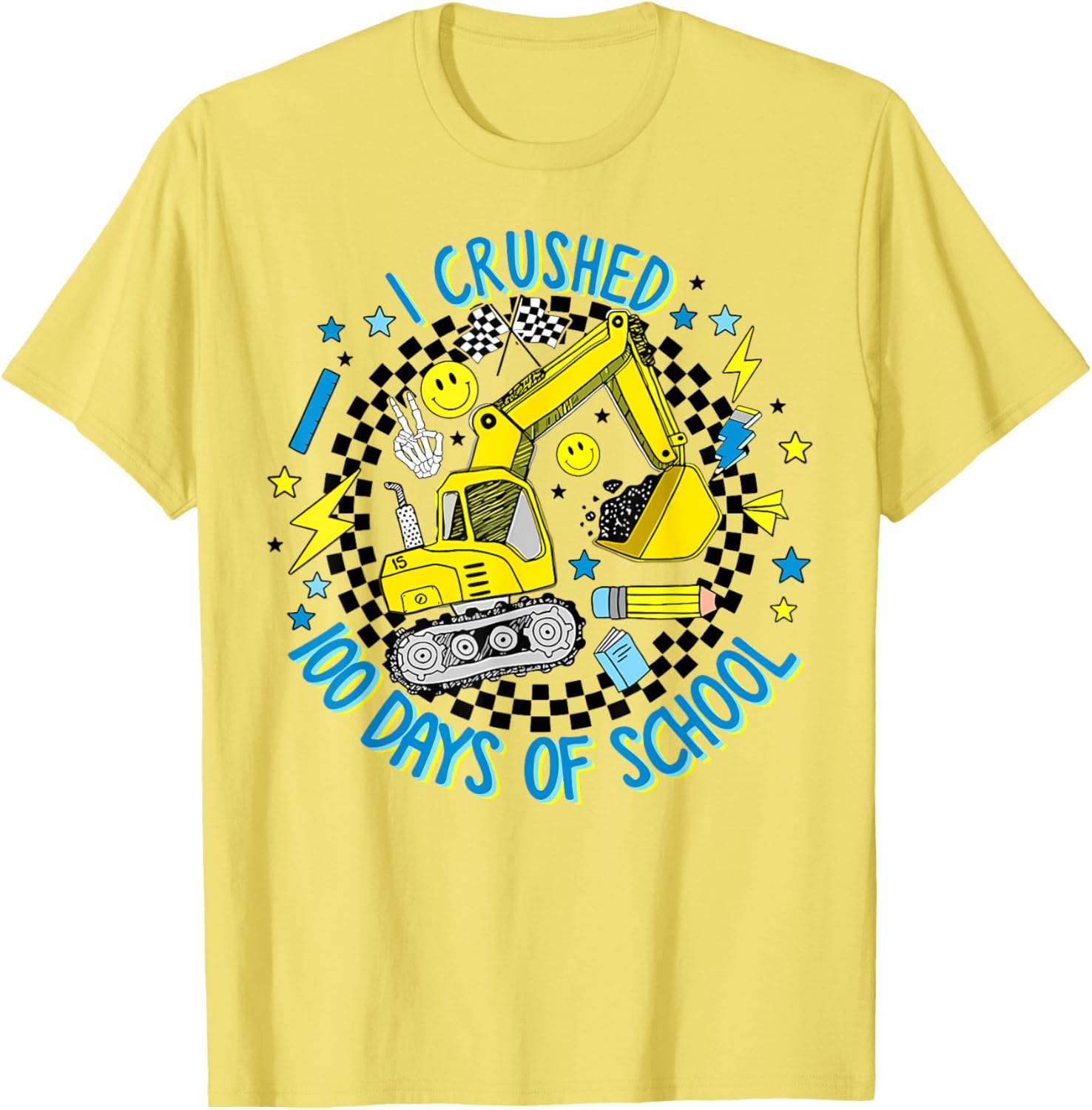 Cool Excavator Boys T-Shirt for 100 Days of School Celebration - 6