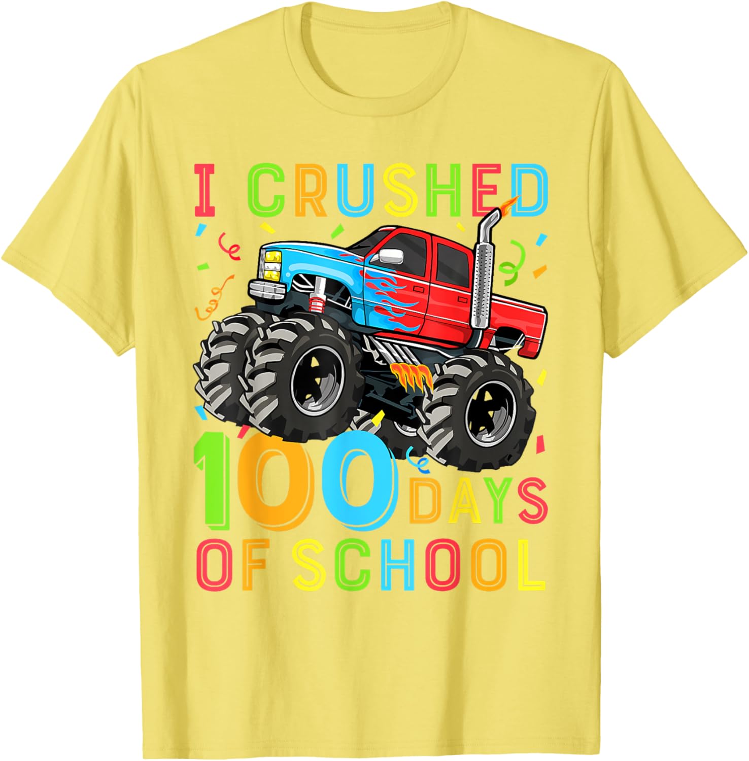 100 Days of School Monster Truck Shirt for Boys Fun 100th Day Outfit - 26
