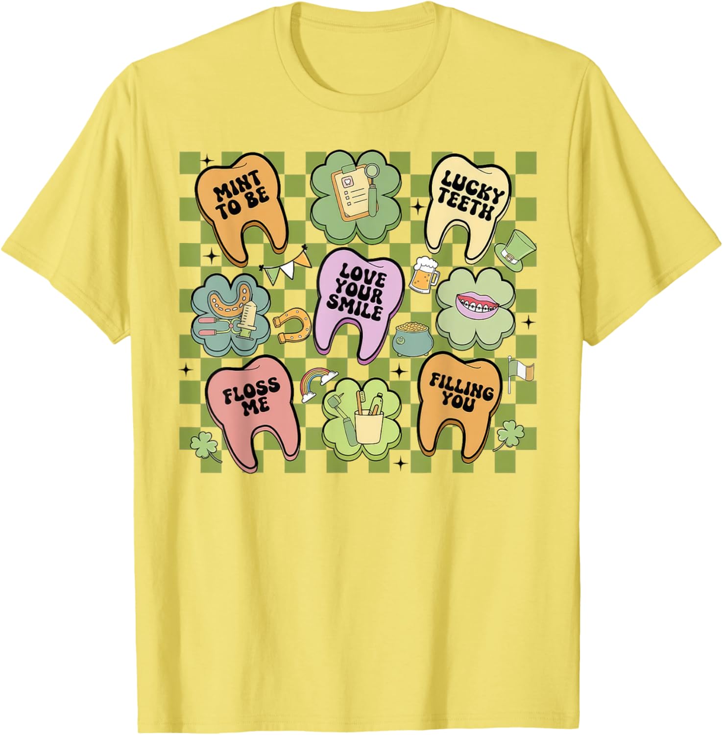 Retro Irish Dentist T-Shirt for St Patrick's Day Dental Squad Fun - 24
