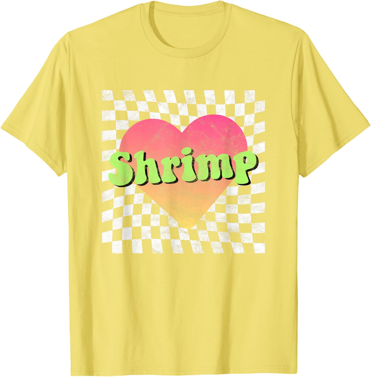 Vintage Retro Shrimp Lover Heart T-Shirt for Seafood Fans - 10