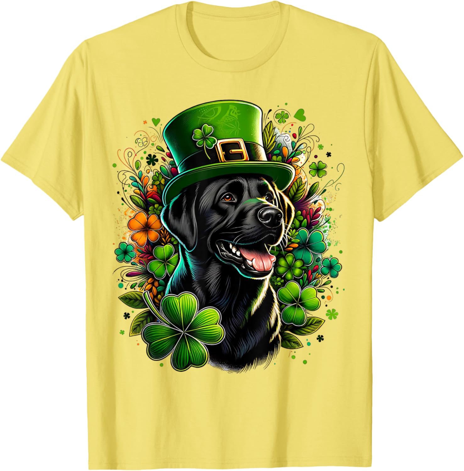 Black Labrador Retriever St Patricks Day T-Shirt for Family Fun - 7