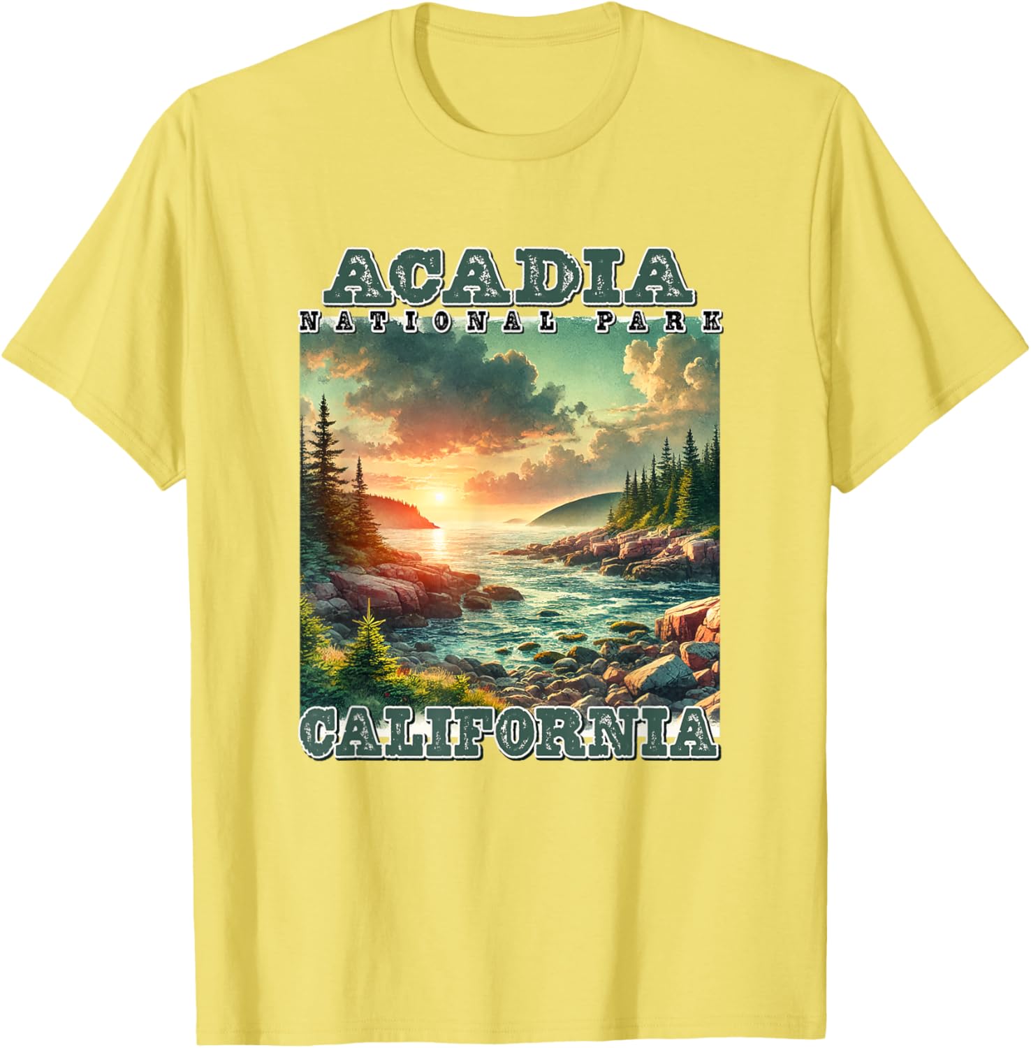 Vintage Retro Acadia National Park Camping T-Shirt for Outdoor Lovers - 11