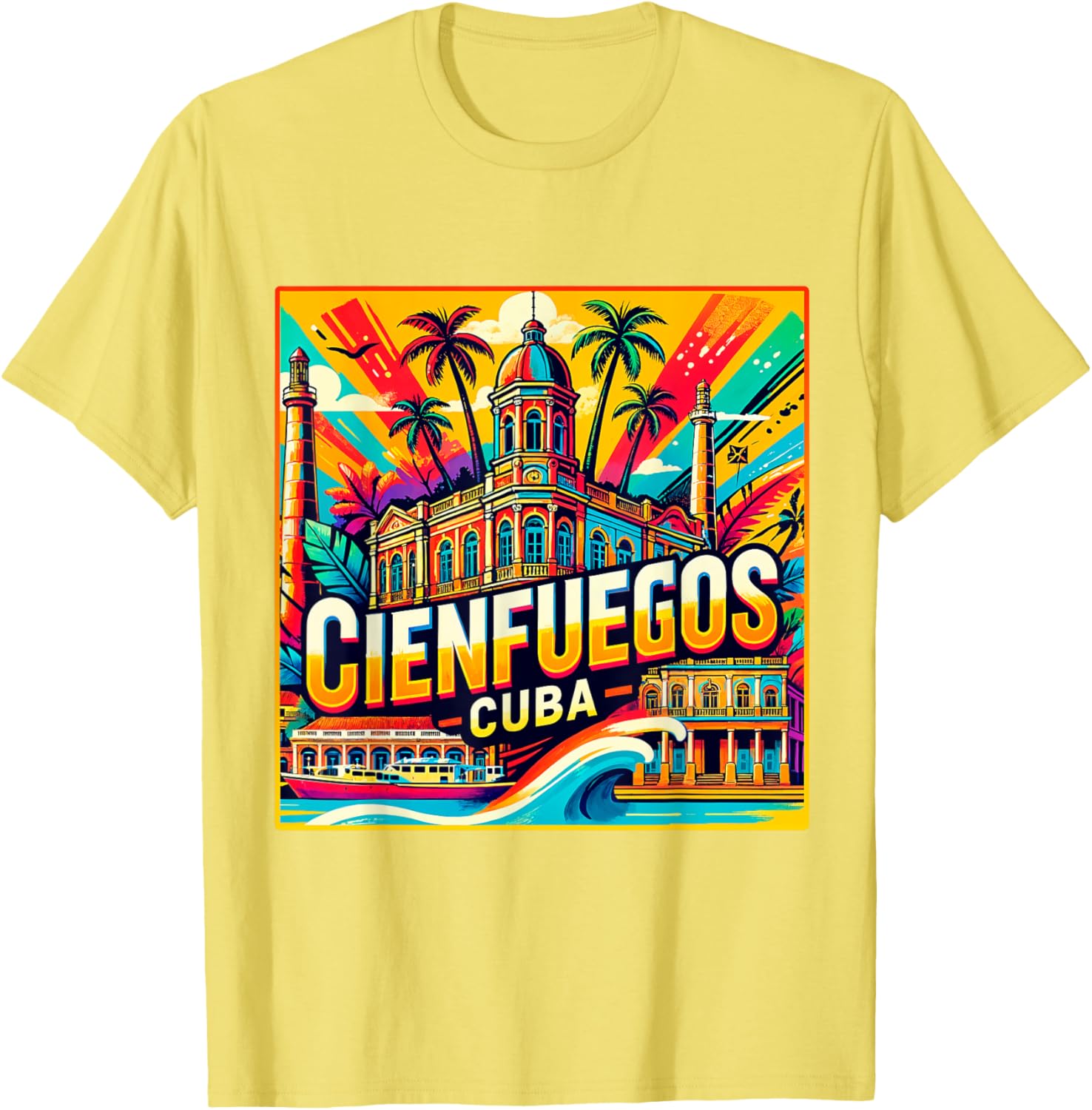 Cienfuegos Cuba Vintage Retro T-Shirt for Family Trips and Adventures - 4