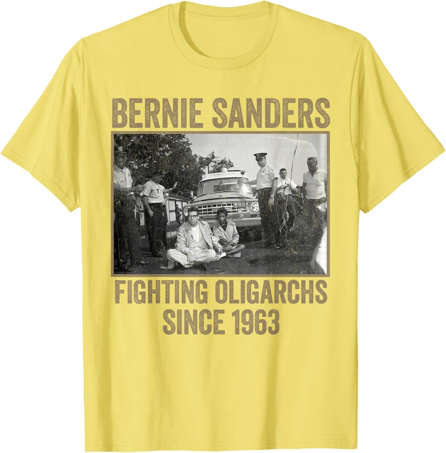 Bernie Fighting Oligarchs Protest T-Shirt for Activists and Supporters - 16