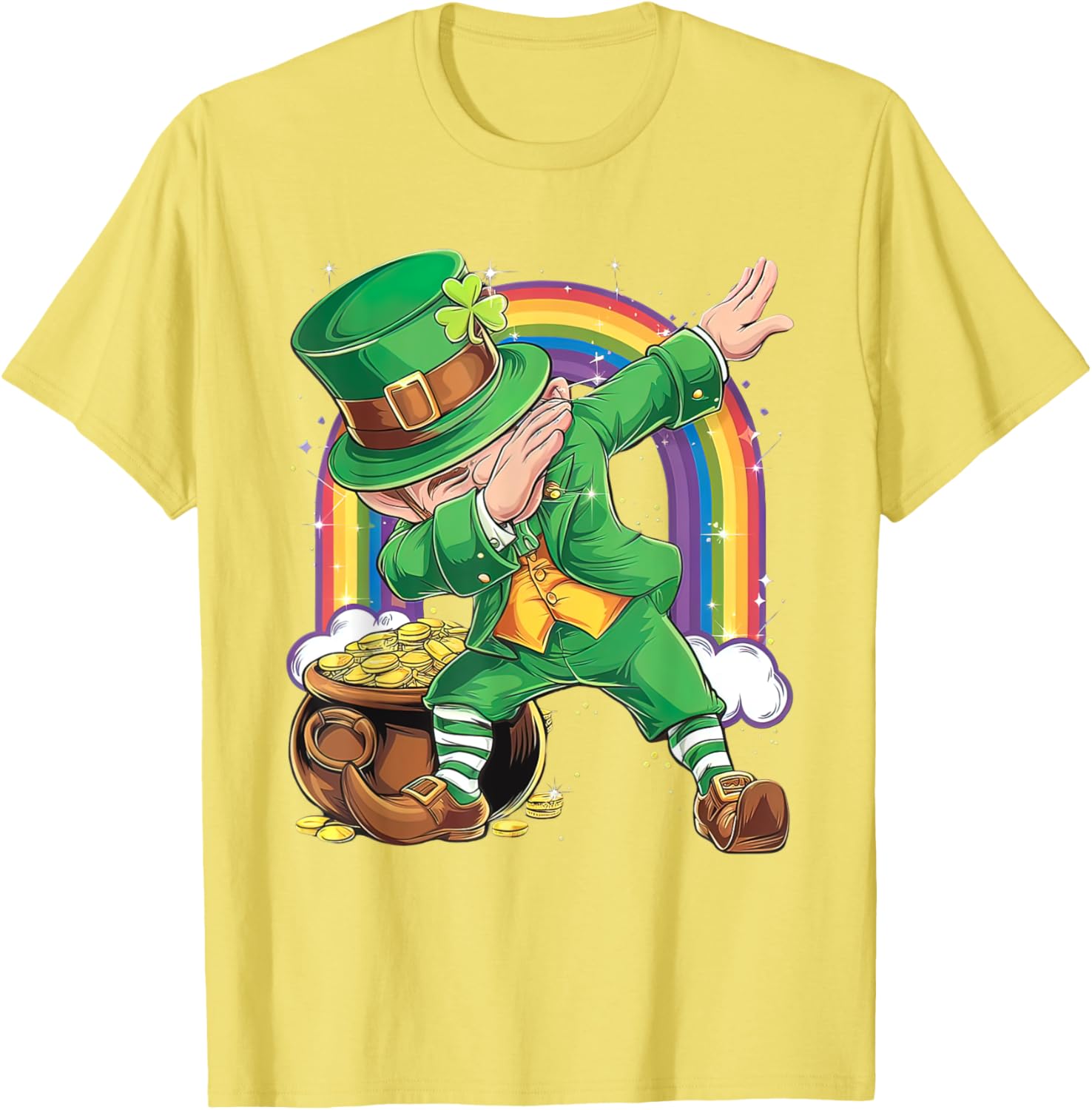 St Patricks Day Dabbing Leprechaun T-Shirt for Men, Women, Kids - 4