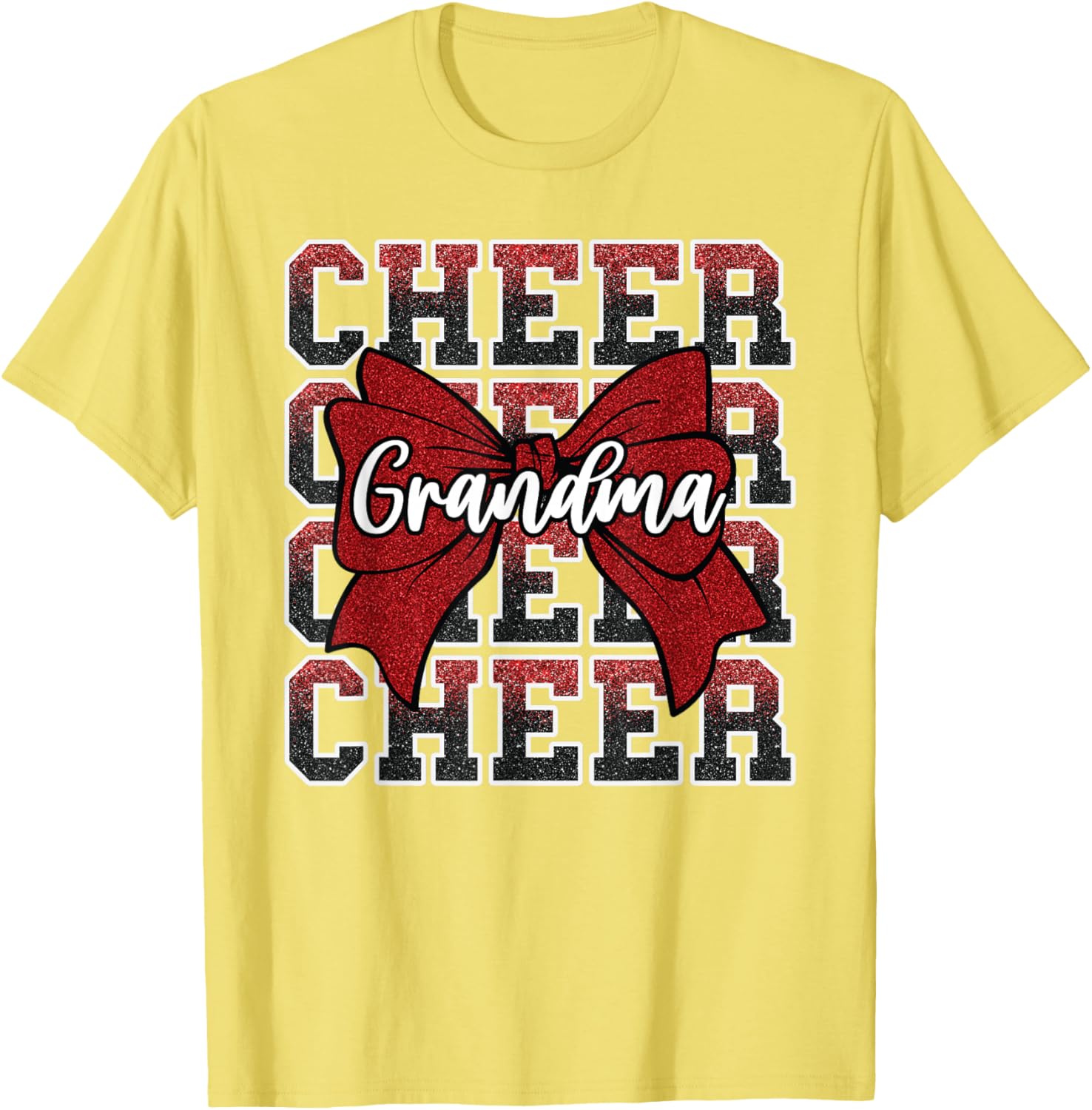Cheer G-Ma Grandma Cheerleader Red T-Shirt for Cheer Fans and Family - 26
