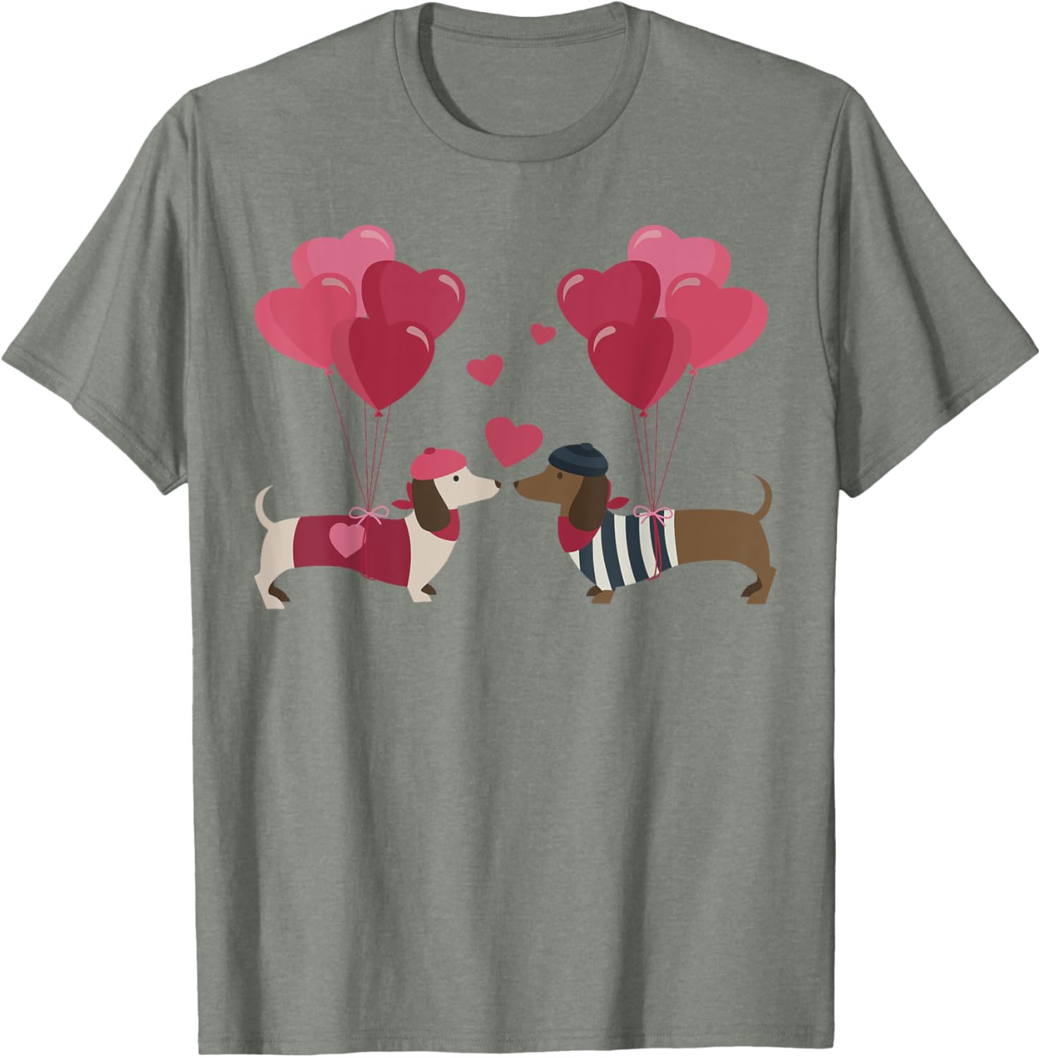Cute Dachshund Valentine's Day T-Shirt for Dog Moms and Dads - 11