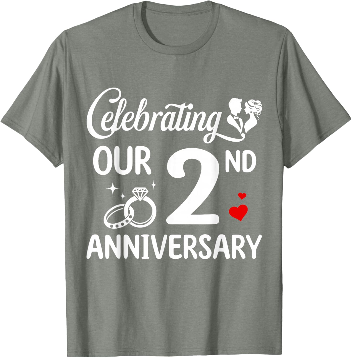 Celebrate Your 2nd Wedding Anniversary with Our Fun Marriage T-Shirt - 3