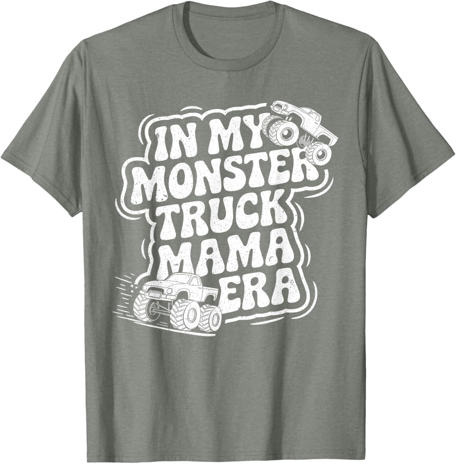 Groovy Monster Truck Mama Era T-Shirt for Fun Loving Moms on Mother's Day - 5
