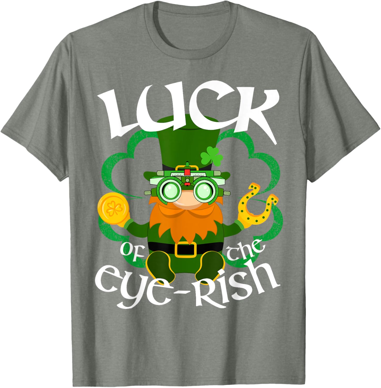 St Patrick's Day Irish Gnome Eye Doctor T-Shirt for Optometrists - 20