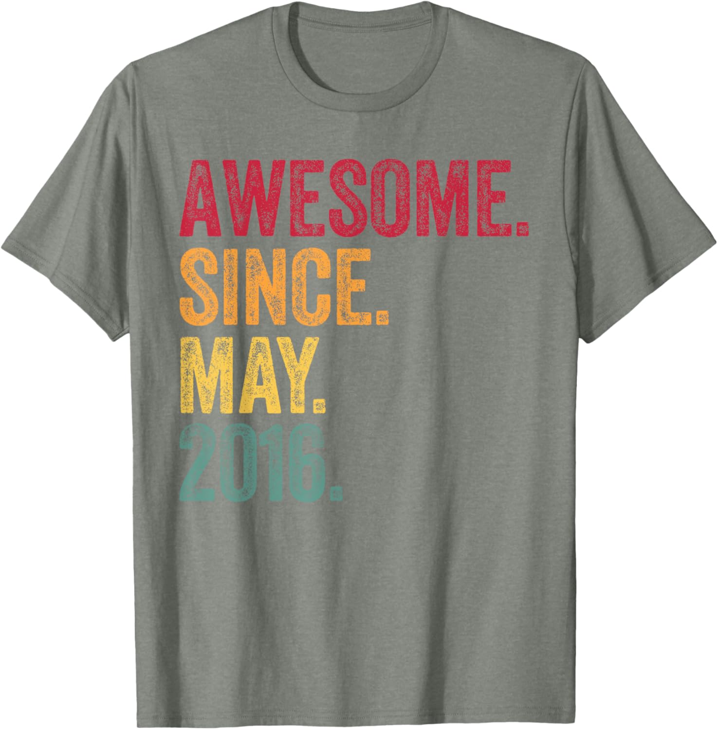 Awesome Since May 2016 Vintage T-Shirt for 9th Birthday Celebration - 13