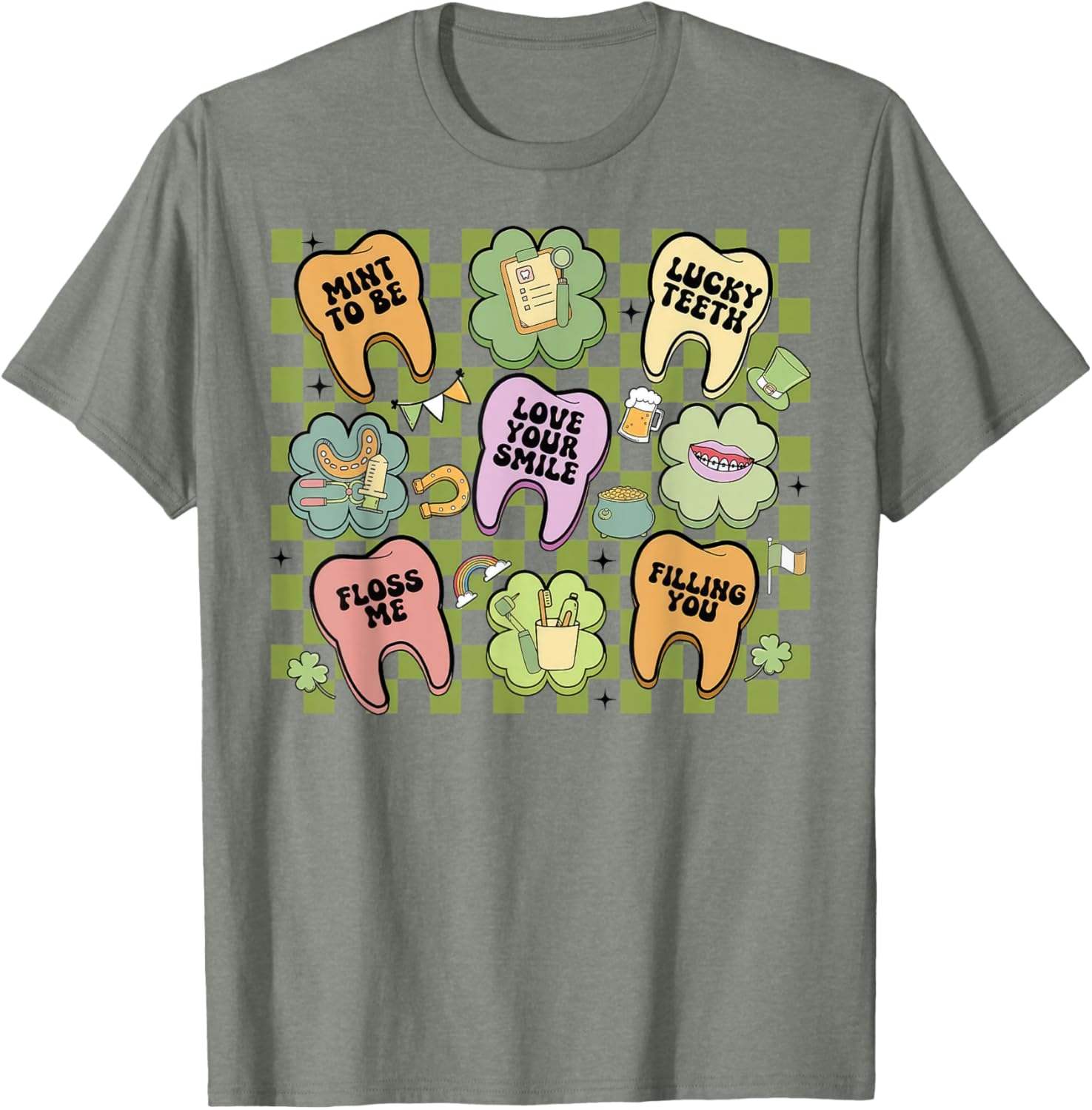 Retro Irish Dentist T-Shirt for St Patrick's Day Dental Squad Fun - 21