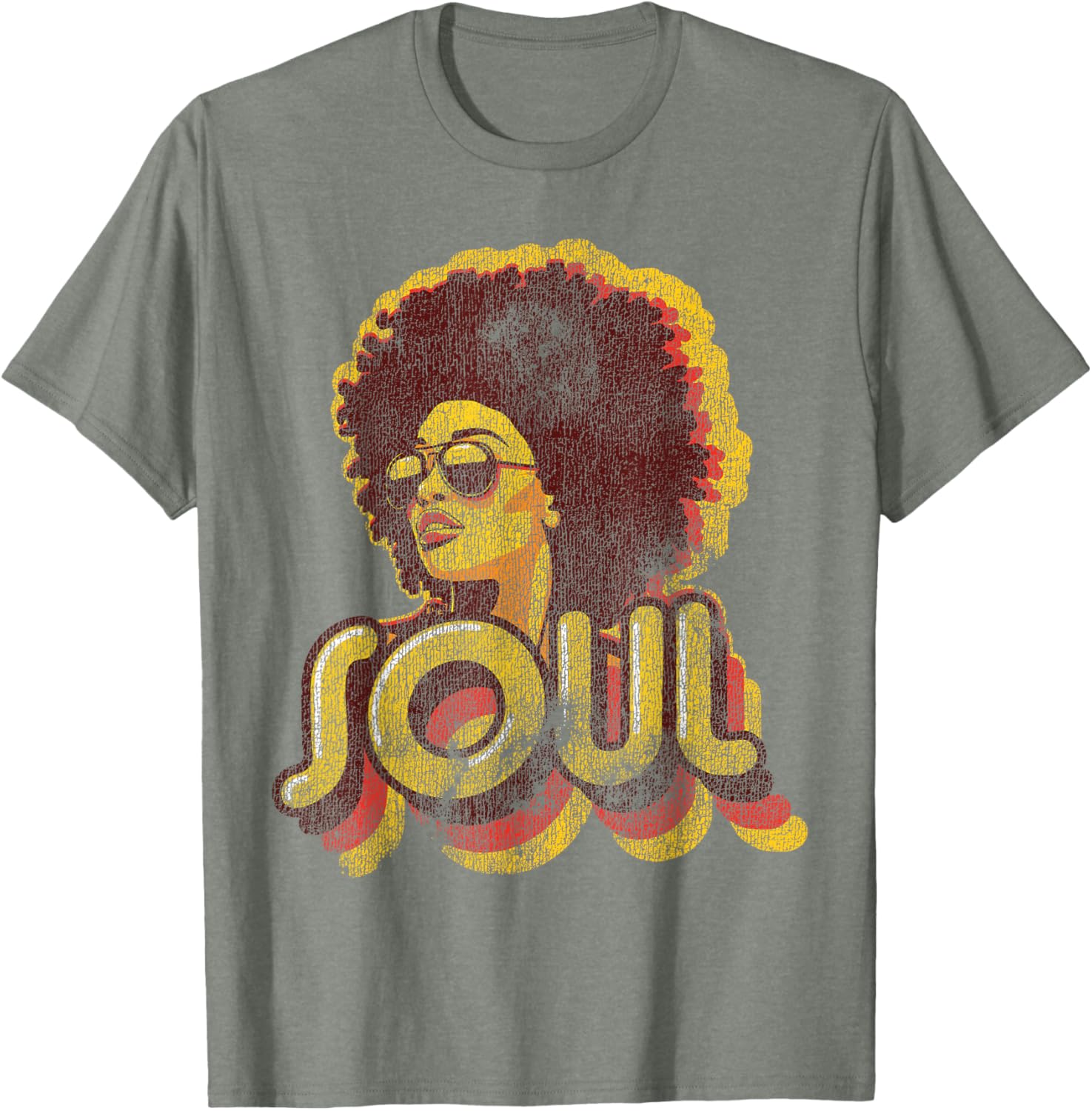 Retro 70s Funk Afro Soul T-Shirt for Vintage Style Lovers - 22