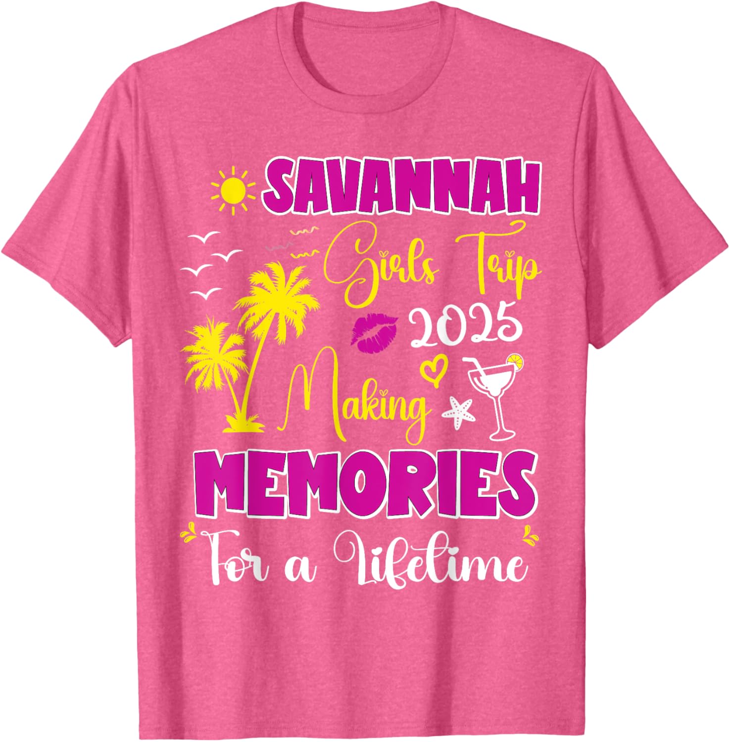 Savannah Girls Trip 2025 Summer Vacation T-Shirt for Women - 14