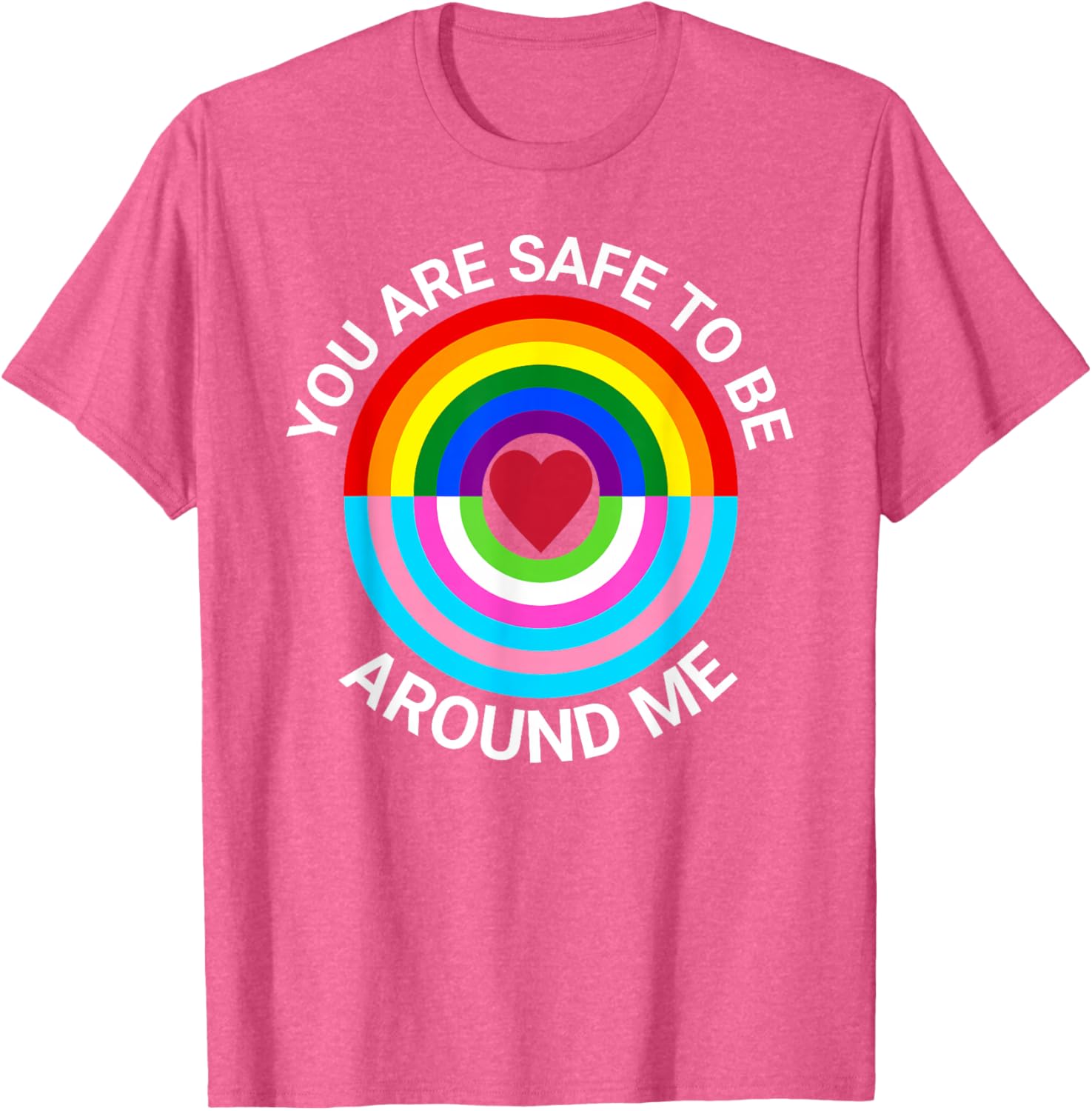 You Are Safe To Be Around Me Gay Pride Transgender Ally T-Shirt - 2