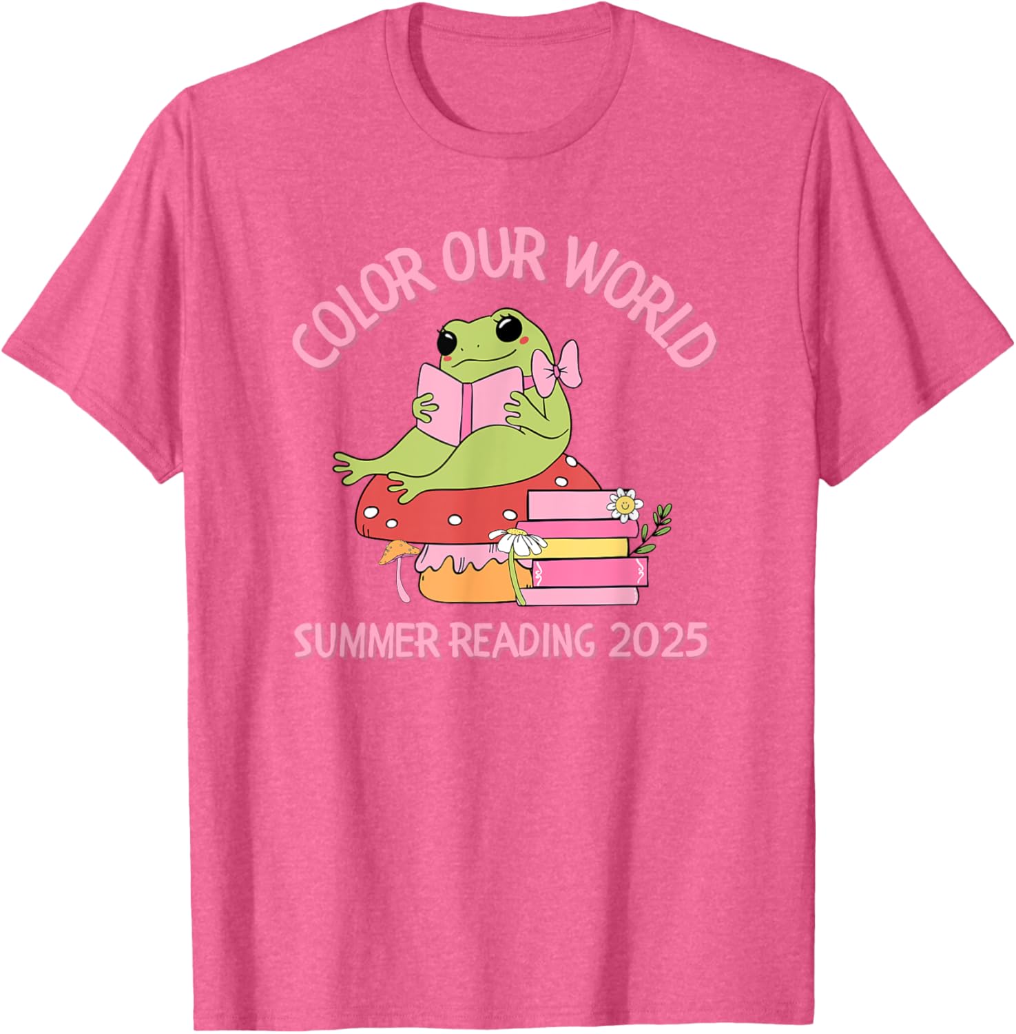 Color Our World Summer 2025 Frog T-Shirt for Kids - Fun Reading Program Apparel - 18