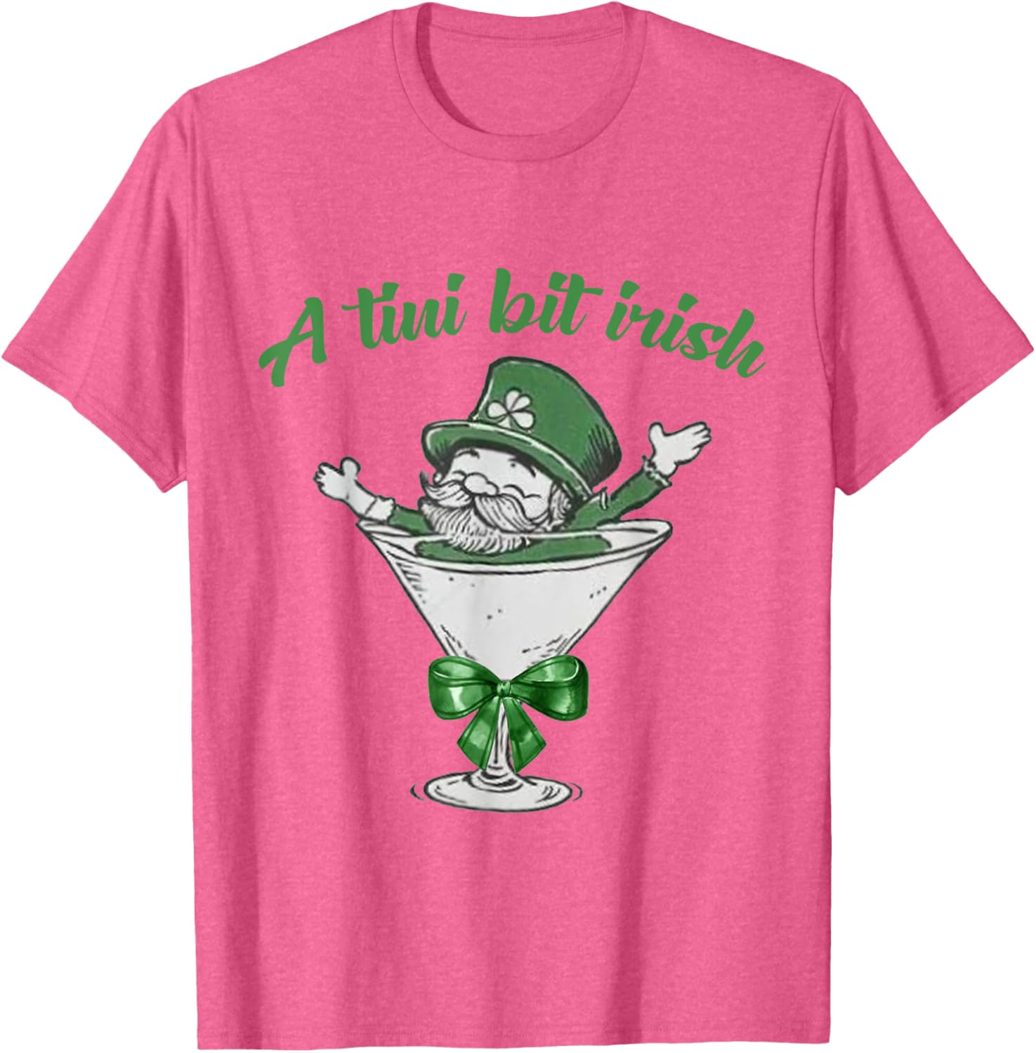 A Tini Bit Irish Leprechaun Martini St Patrick's Day T-Shirt - 10