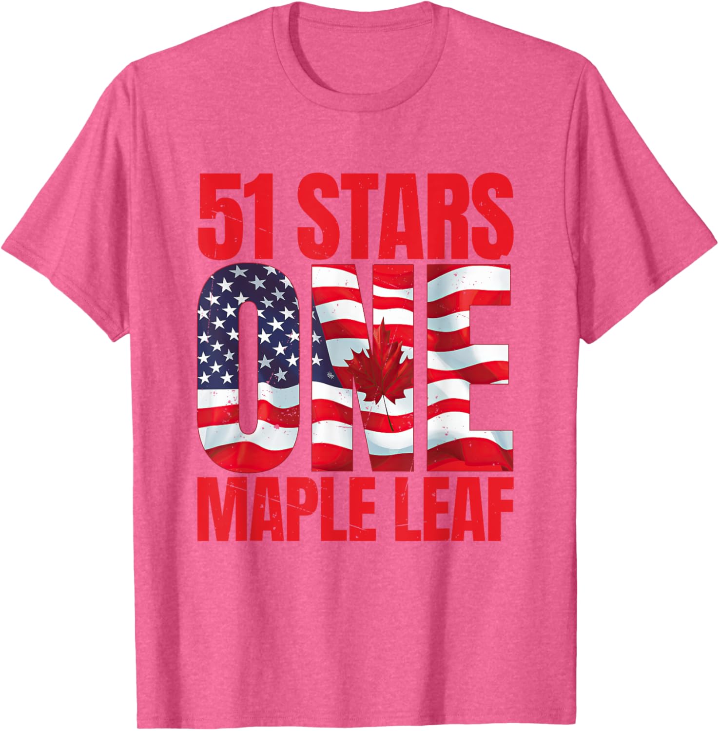 51 Stars One Maple Leaf T-Shirt for Satire and Joke Lovers - 18