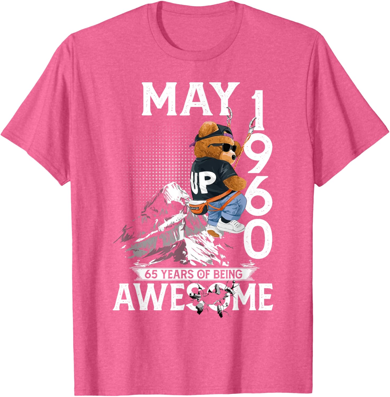 65th Birthday Bear Legends T-Shirt for Men May 1960 Vintage Style - 21