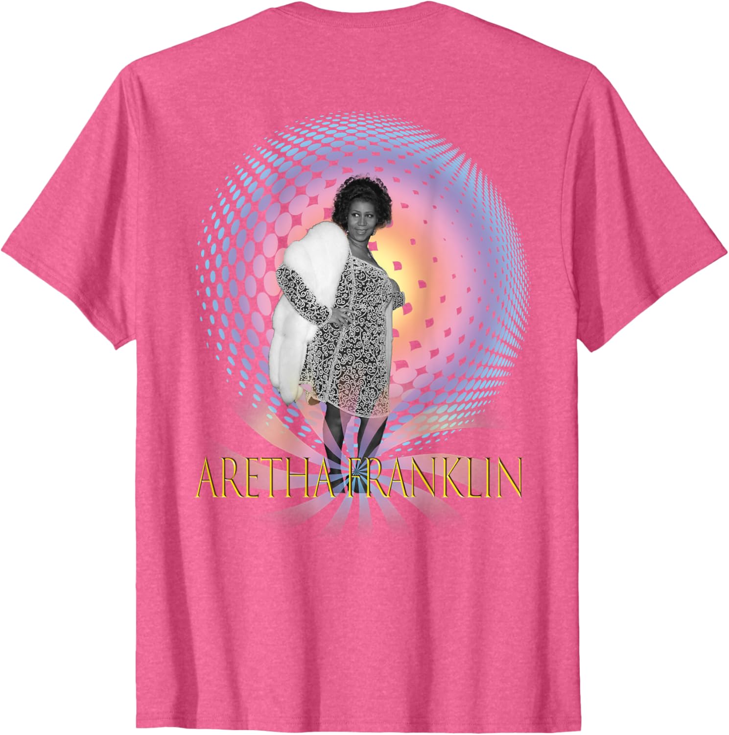 Aretha Franklin Back Printed T-Shirt for Music Lovers and Fans - 6