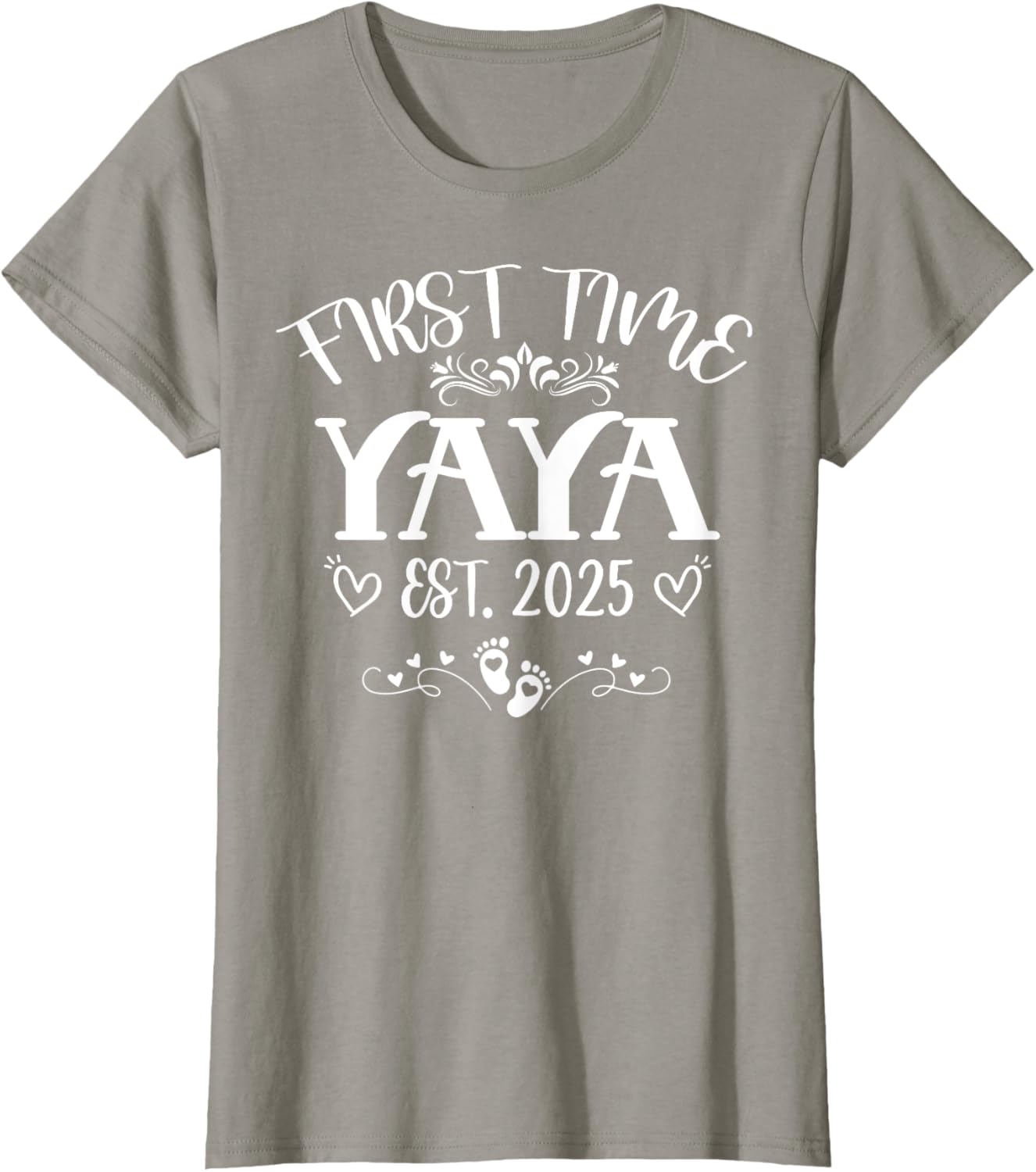 Womens First Time Yaya Est 2025 Soon to Be Mom Mother's Day T-Shirt - 13