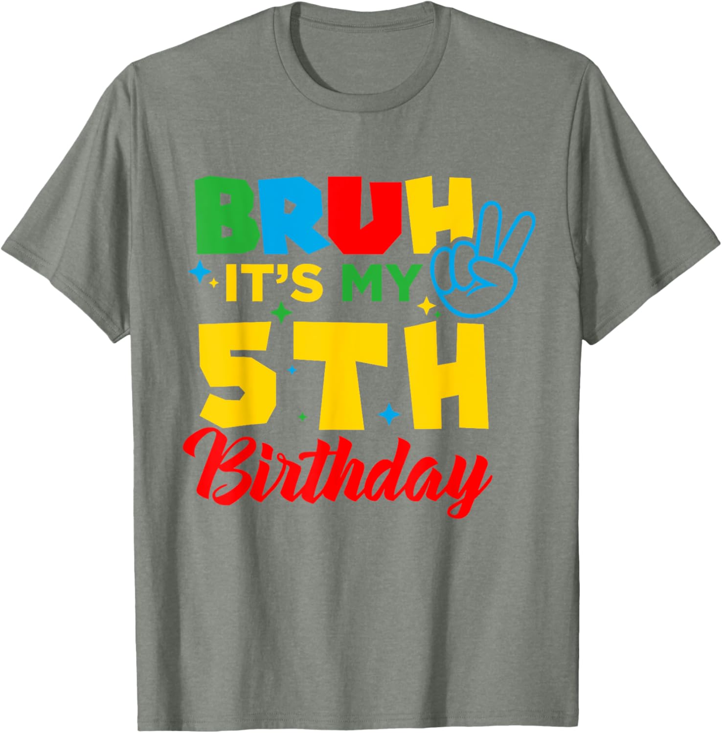 Bruh I'm 5 Gamer T-Shirt for 5th Birthday Celebration Fun! - 24