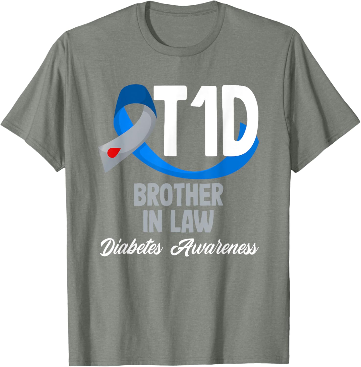 T1D Brother In Law Diabetes Awareness T-Shirt for Supportive Family Members - 23