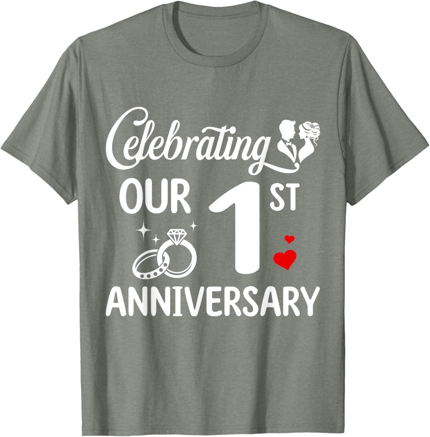 1st Wedding Anniversary T-Shirt for Couples - Celebrate Love in Style - 6