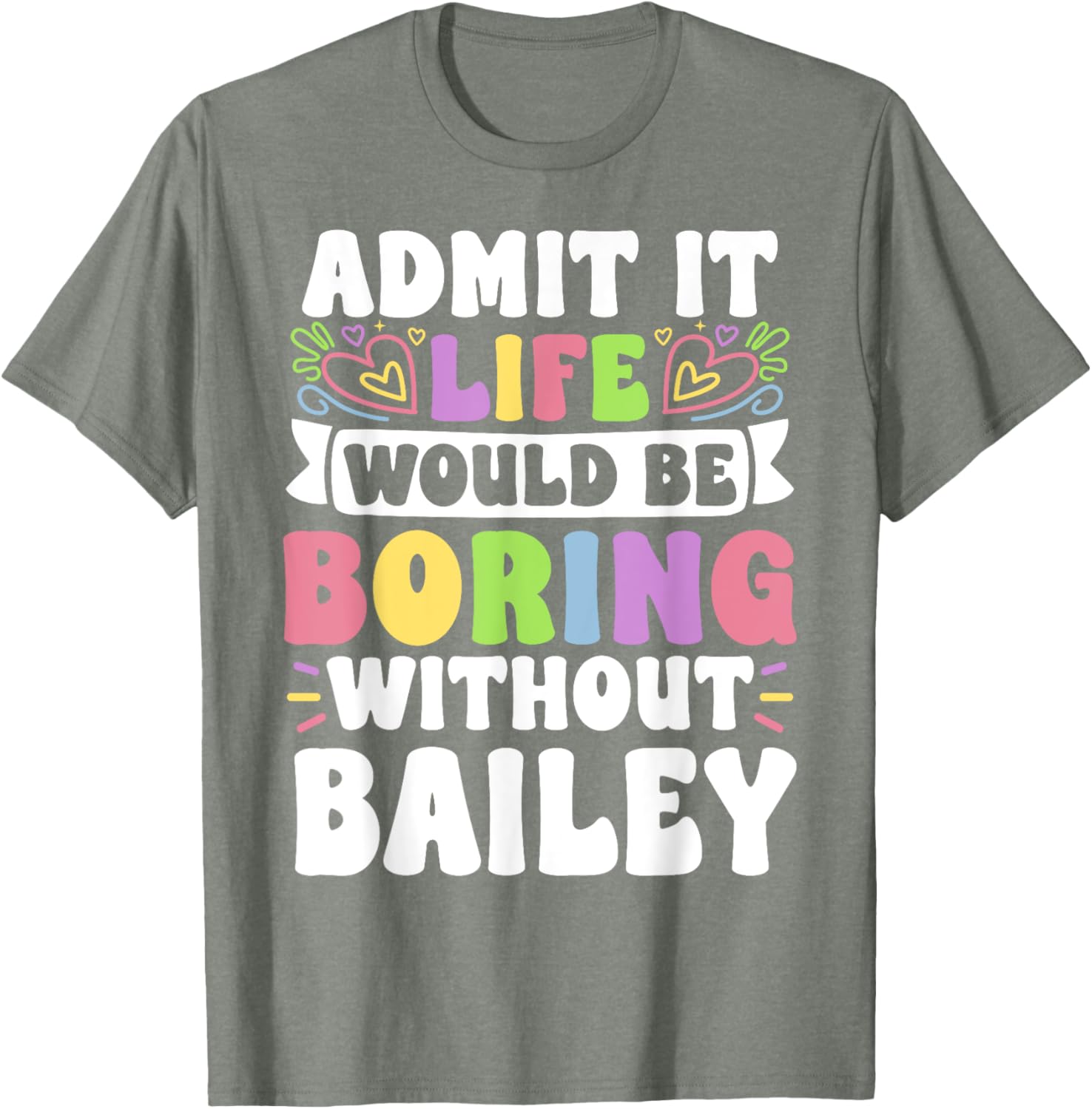 Bailey Personalized Funny Family T-Shirt for Unique Style and Comfort - 8