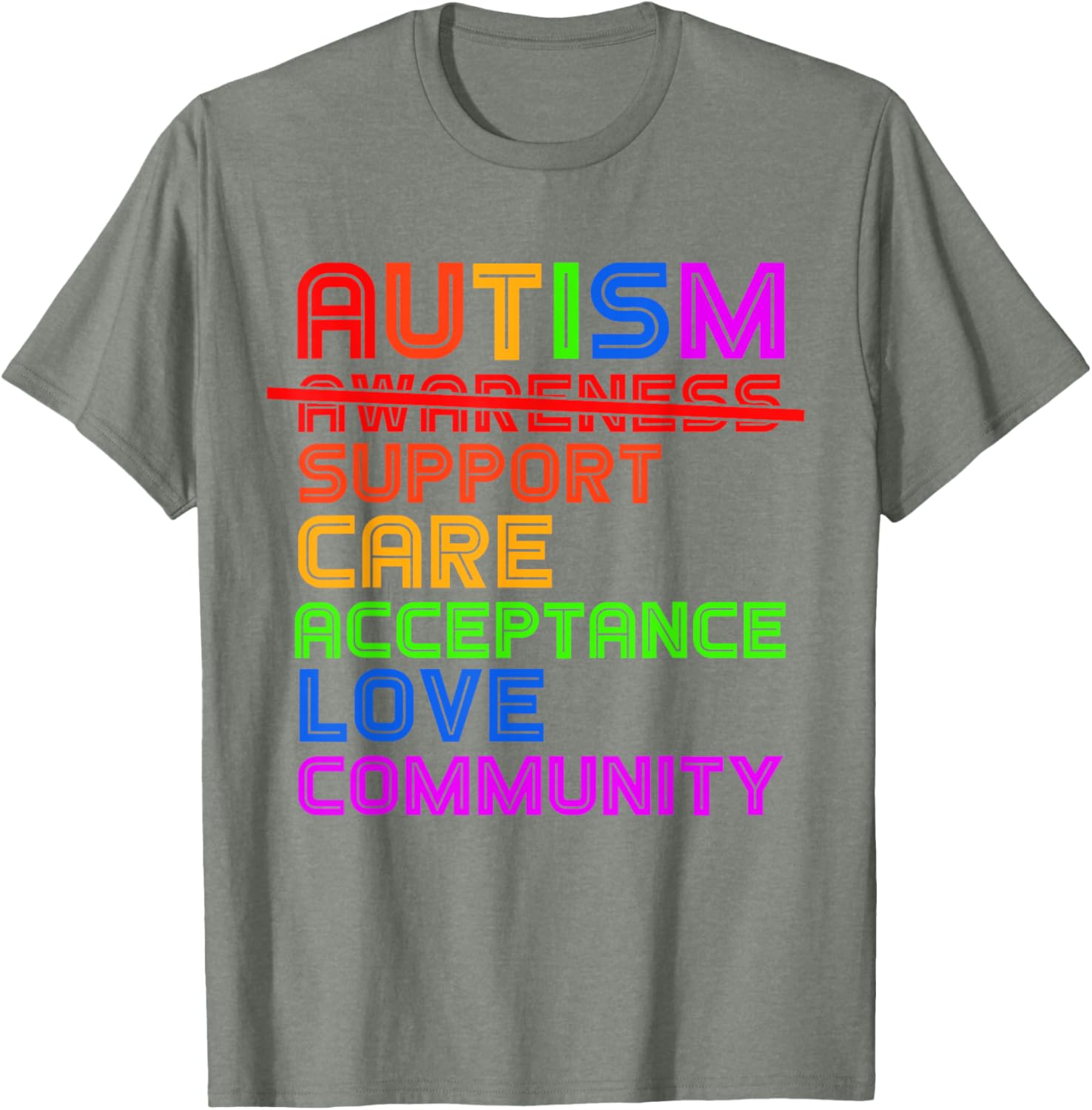 Autism Awareness T-Shirt for Men, Women, and Kids - Support Acceptance - 19