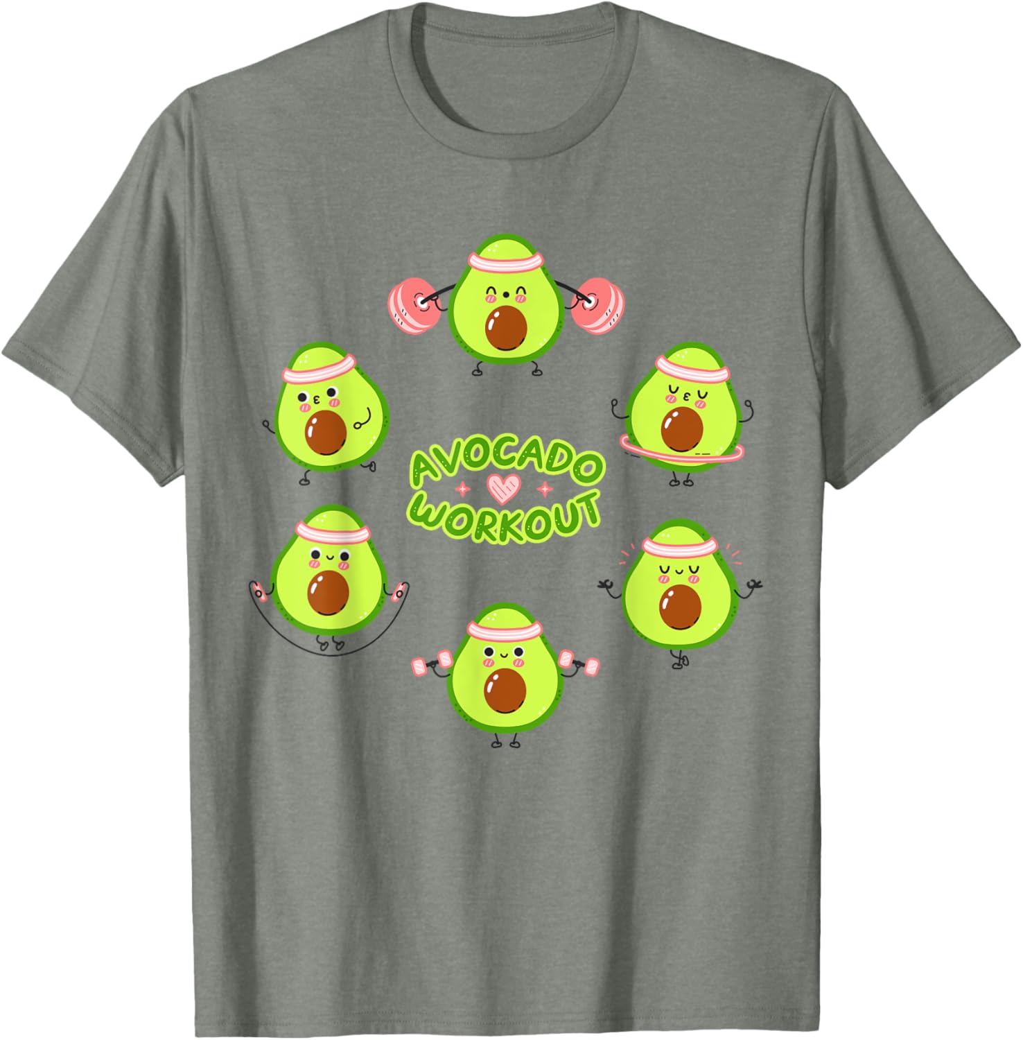 Avocado Workout Guacamole T-Shirt for Vegan Mexican Food Lovers - 27