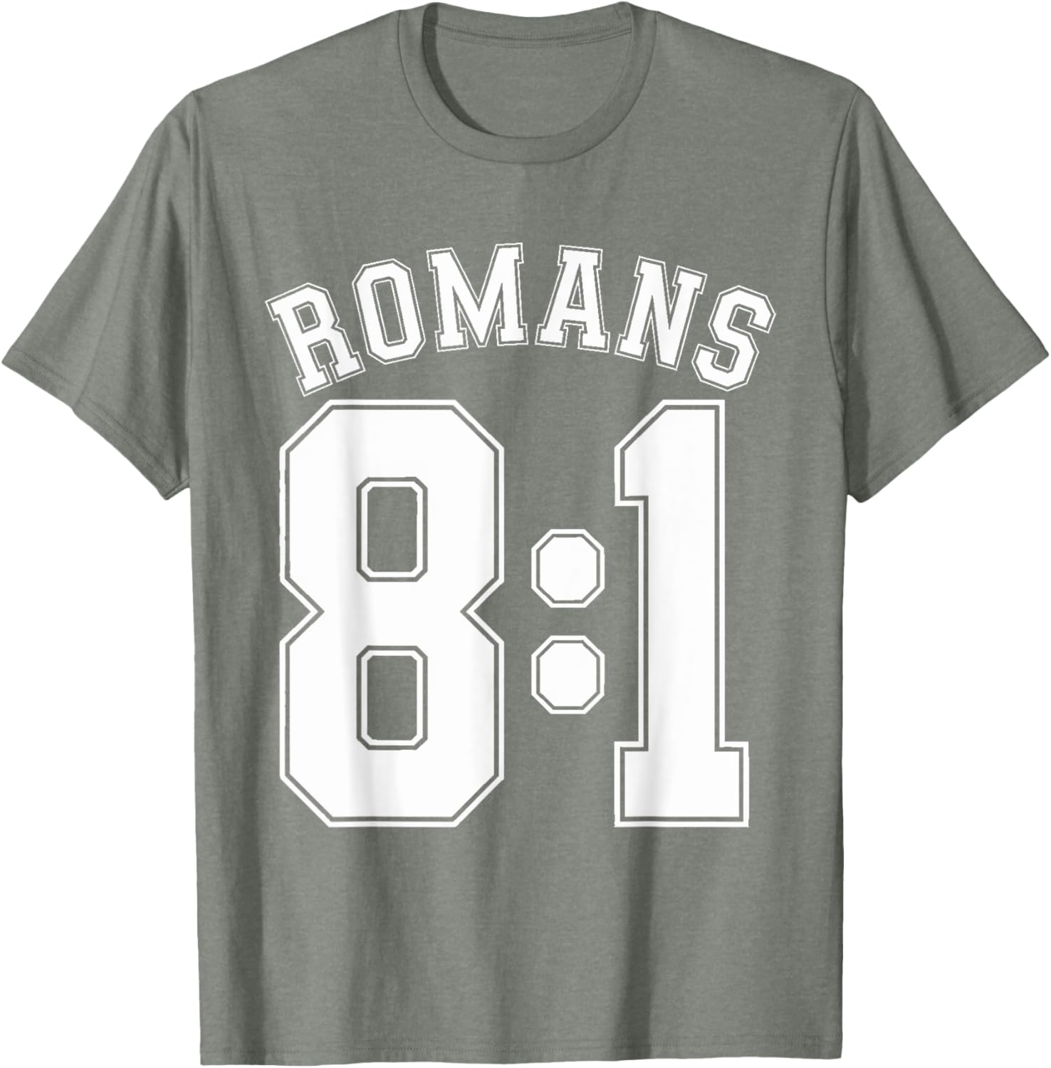 Romans 8:1 Sports Jersey T-Shirt for Christian Motivation and Faith - 7