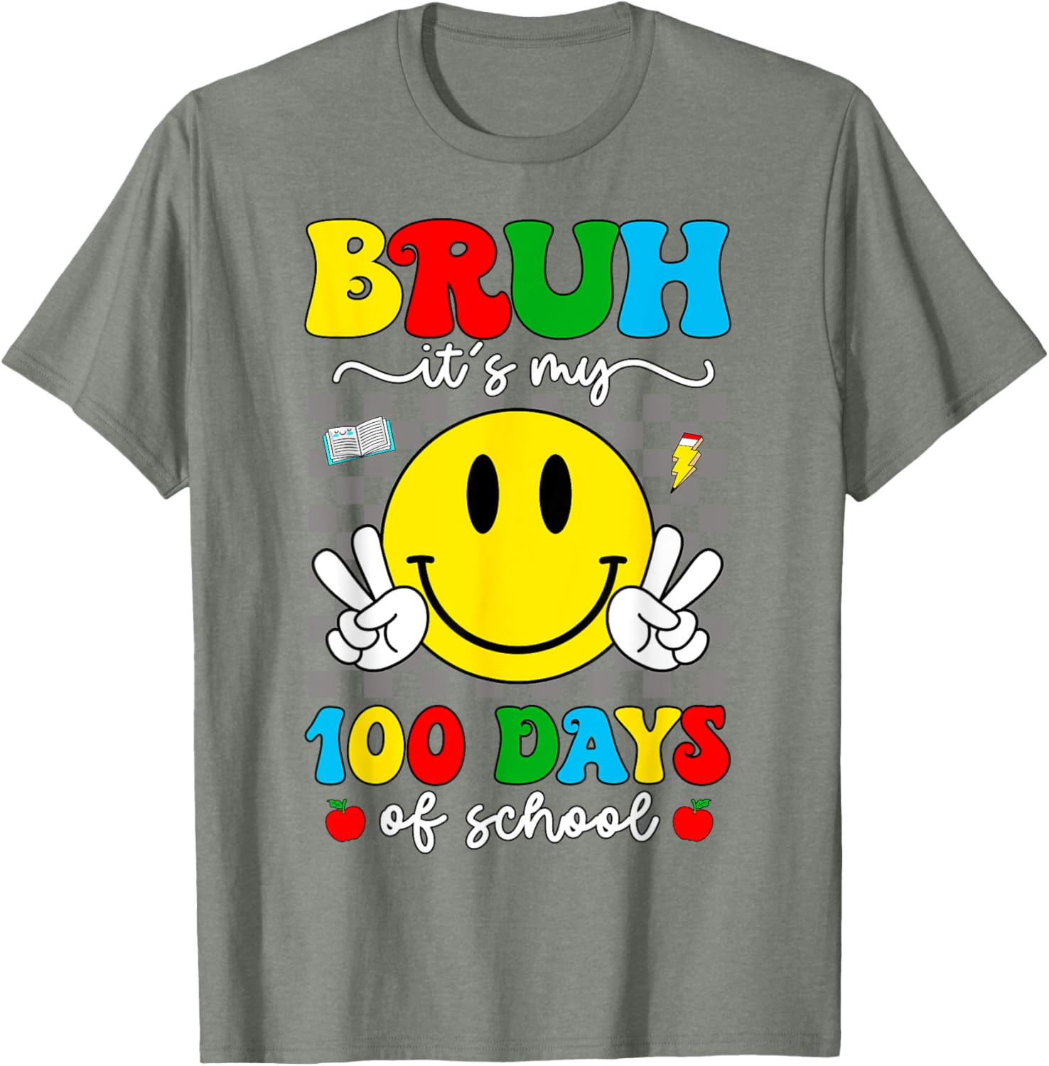 100 Days of School T-Shirt for Kids - Bruh It's My 100 Days Smarter! - 26