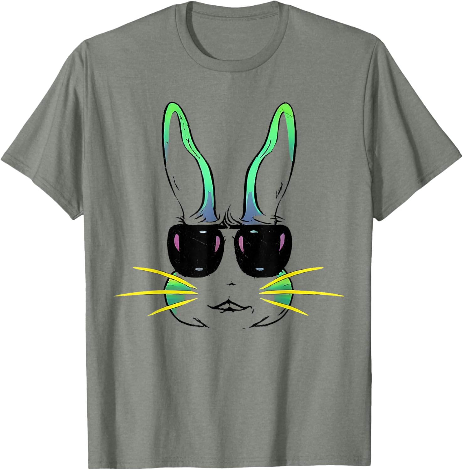 Cool Bunny Face Sunglasses T-Shirt for Fun Easter Celebrations - 23