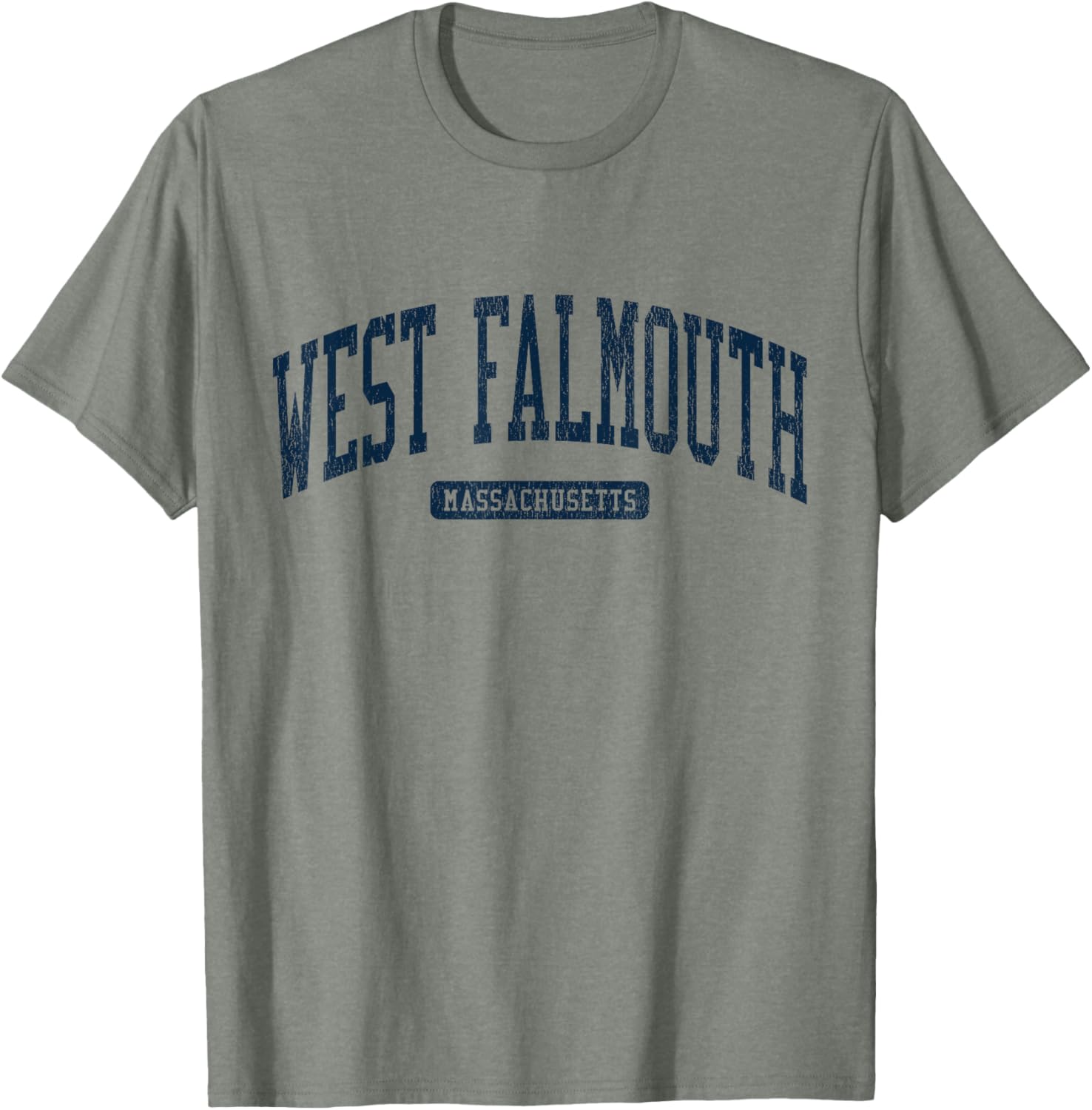 West Falmouth MA College University Stylish Blue T-Shirt for Casual Wear - 12