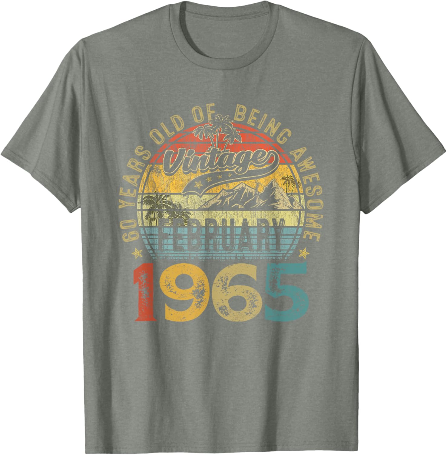 Vintage Retro 60th Birthday T-Shirt for February 1965 Celebration - 8