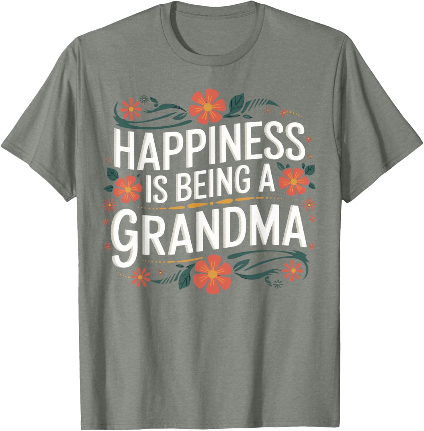Women's Floral Grandma T-Shirt: Celebrate Your Happiness as a New Grandmother - 9