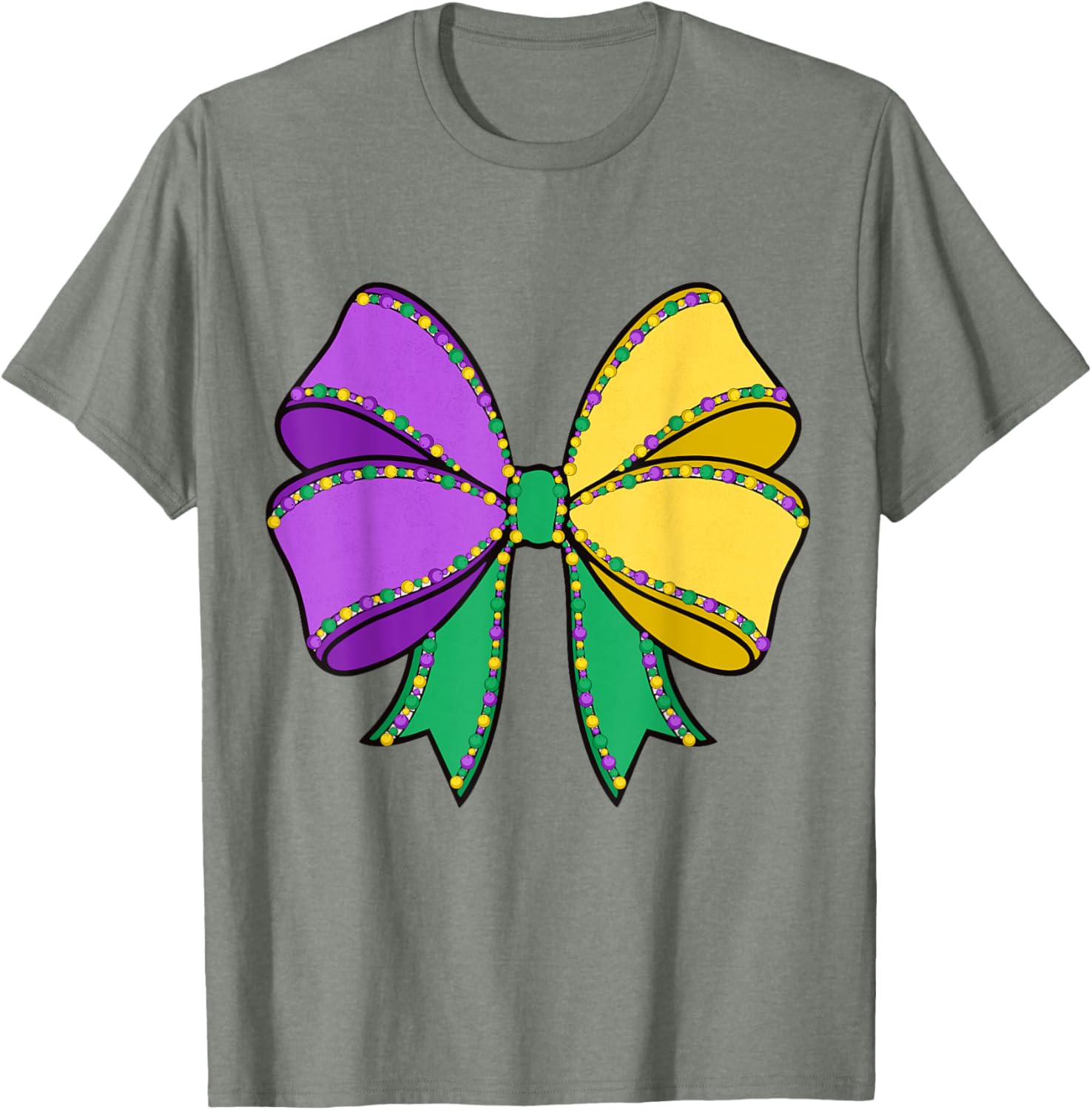 Coquette Bow Mardi Gras T-Shirt for New Orleans Carnival Festivities - 3
