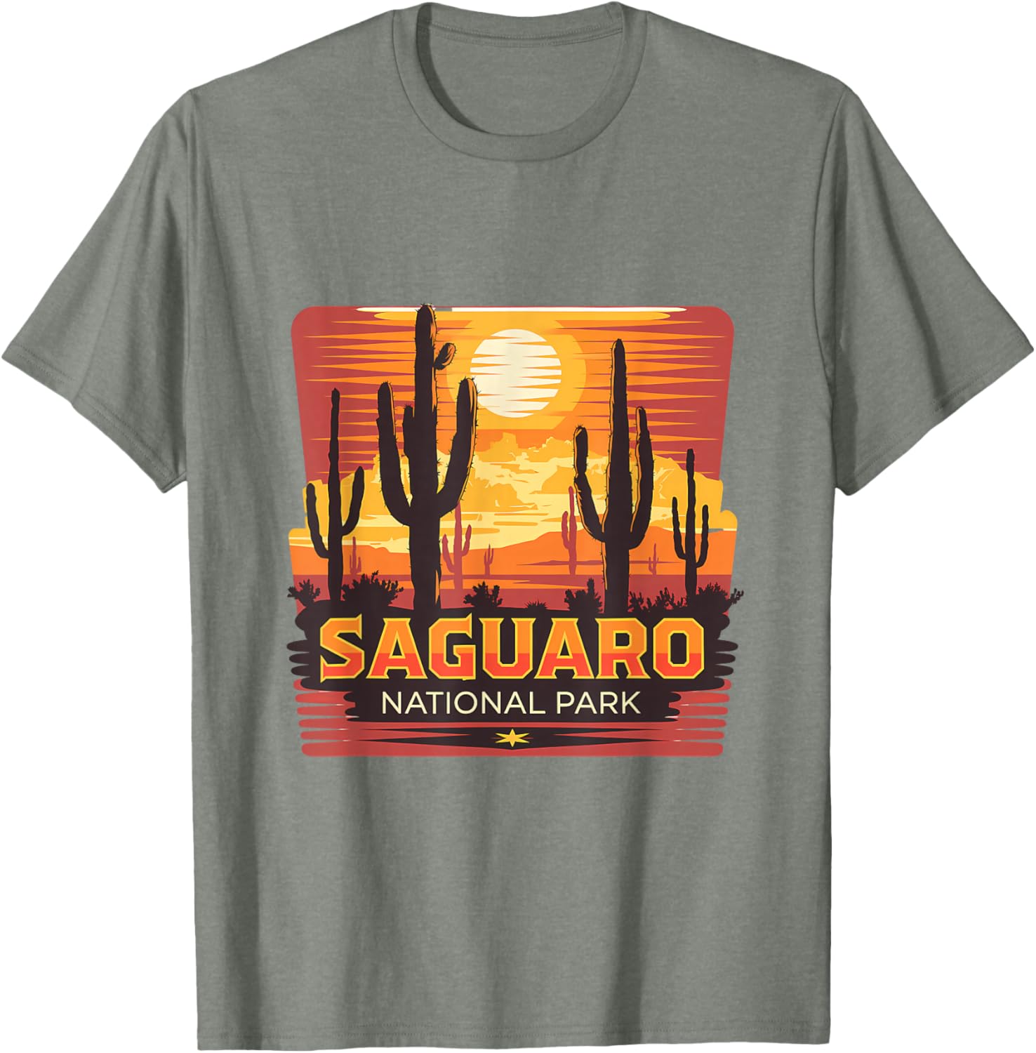 Saguaro National Park Desert Sun Scene T-Shirt for Nature Lovers - 3