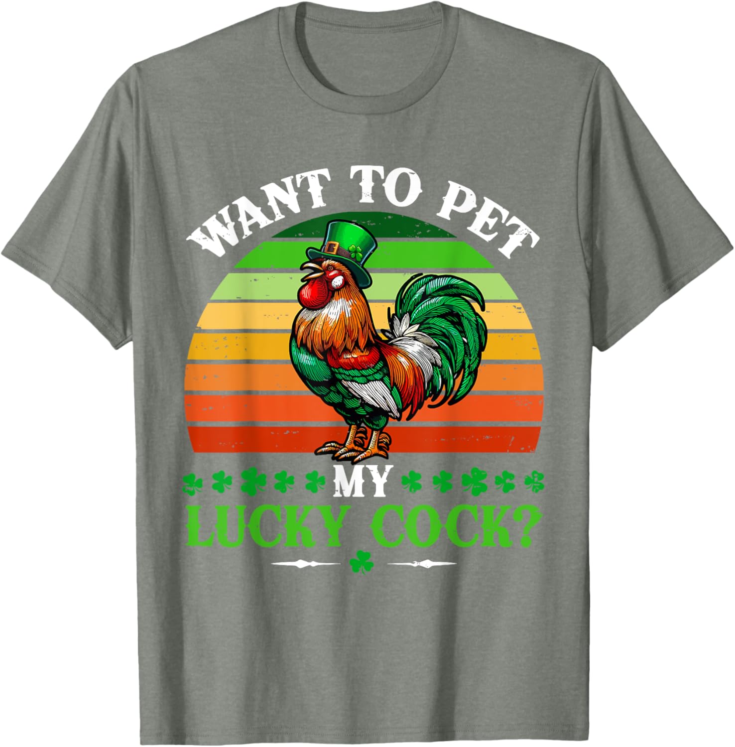 Vintage Sarcastic St. Patrick's Day Rooster T-Shirt for Fun Lovers - 4