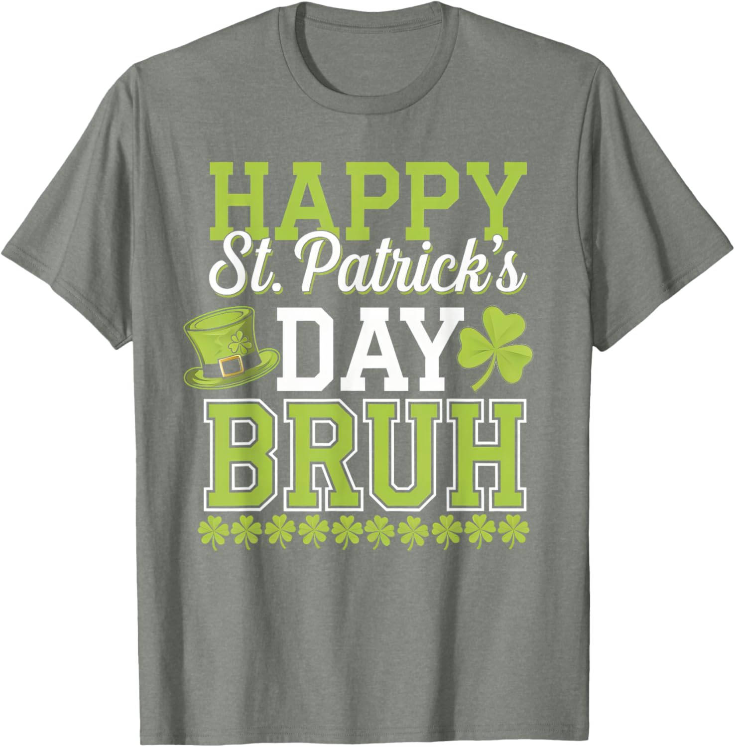 Bruh St Patricks Day T-Shirt for Boys and Teens Fun Green Tee - 15