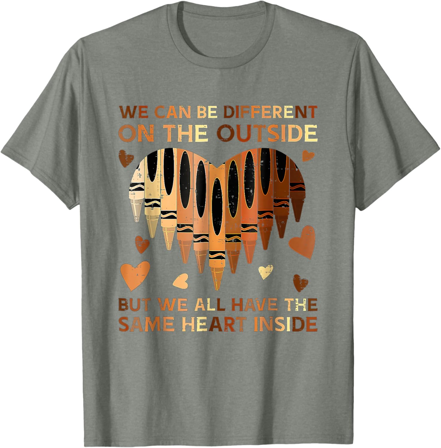 Same Heart Inside Black History Month Afro Teacher T-Shirt for Educators - 5