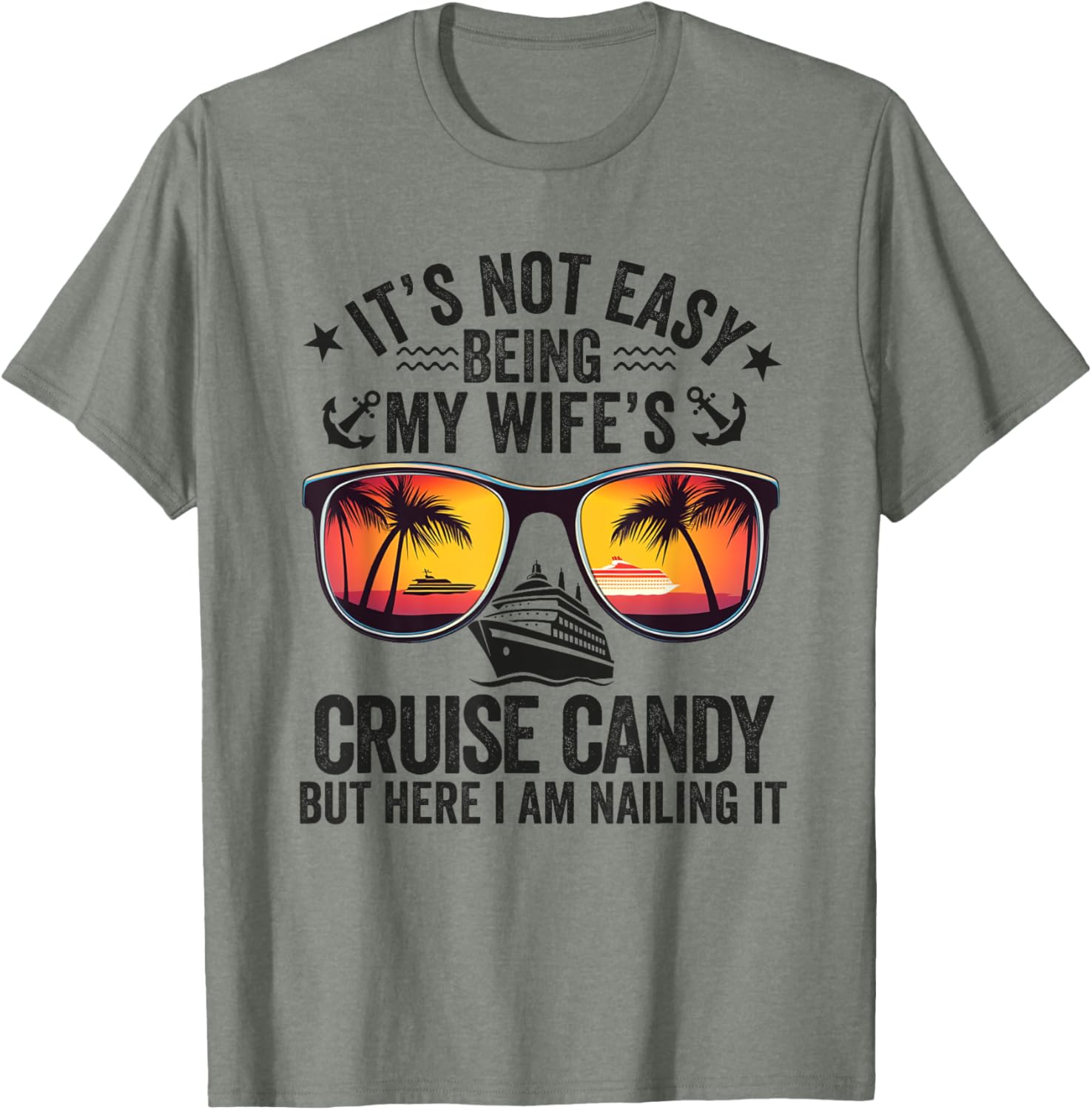 Wife's Cruise Candy Husband T-Shirt Perfect for Fun Vacation Adventures - 4