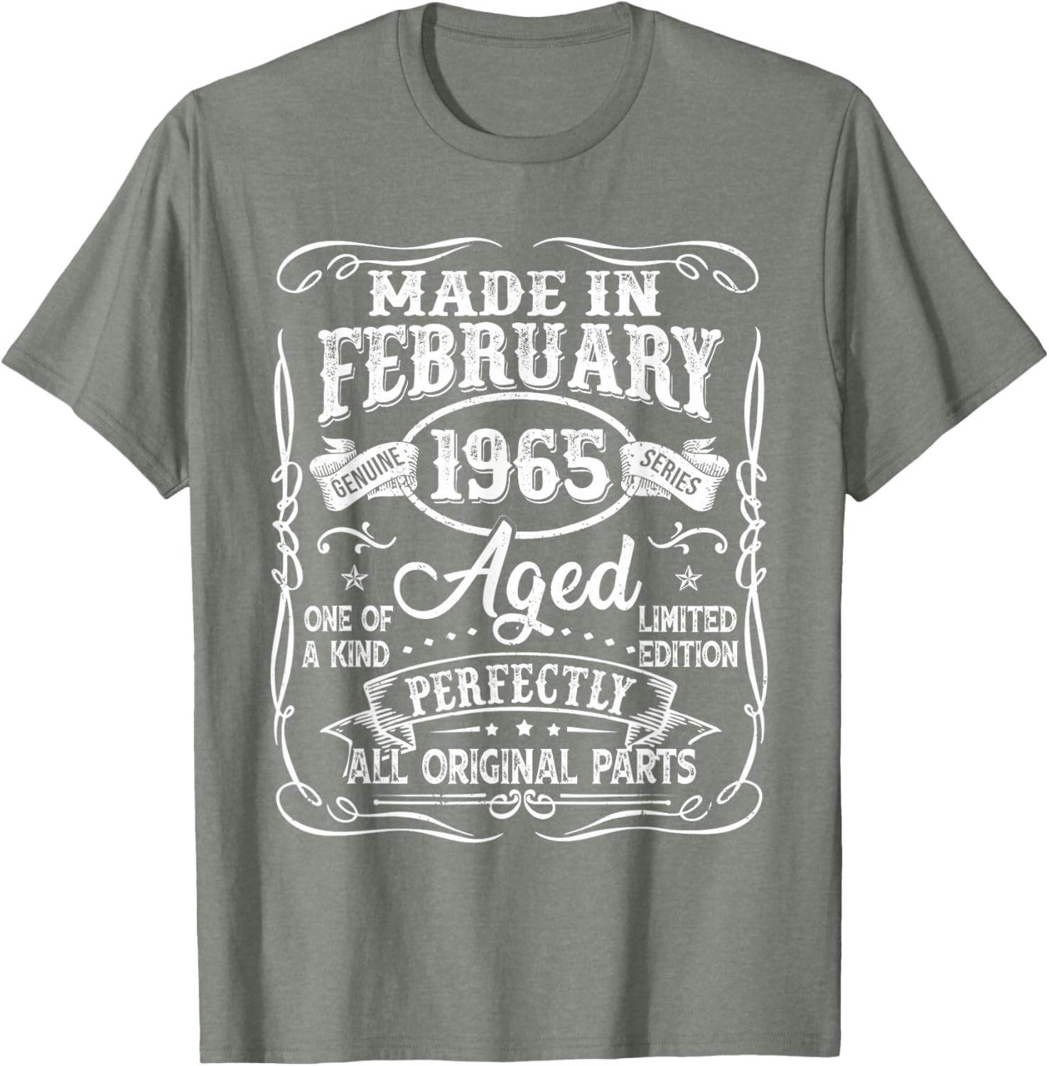 Vintage 60th Birthday T-Shirt for Men Born in February 1965 - 11