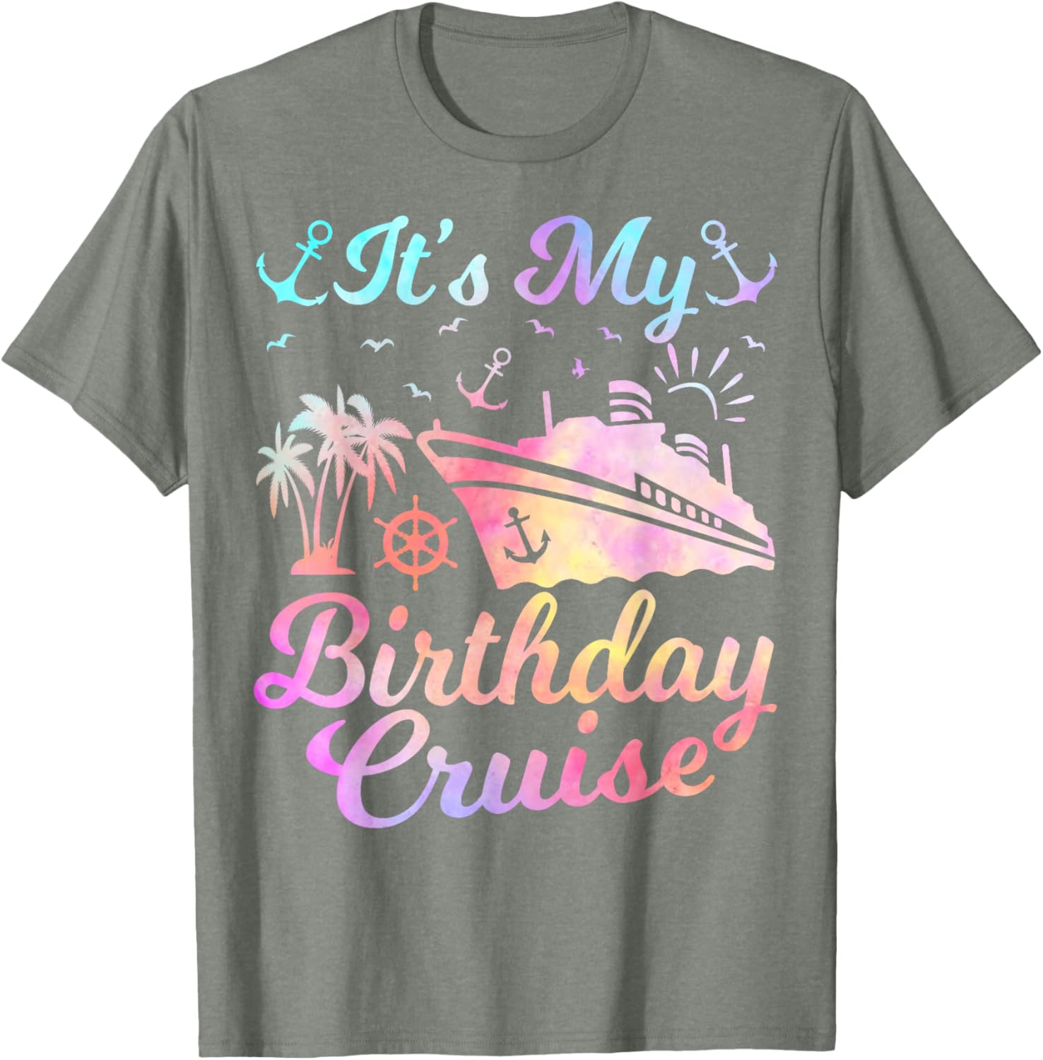 Fun Birthday Cruise Vacation T-Shirt for Men and Women - Perfect Party Apparel - 7