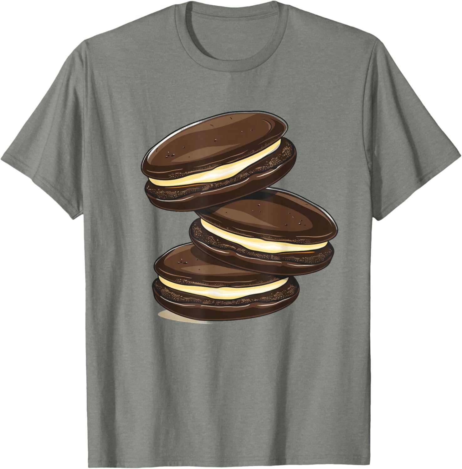 Bold Outline Whoopie Pies T-Shirt for Fun Food Lovers Clothing - 7
