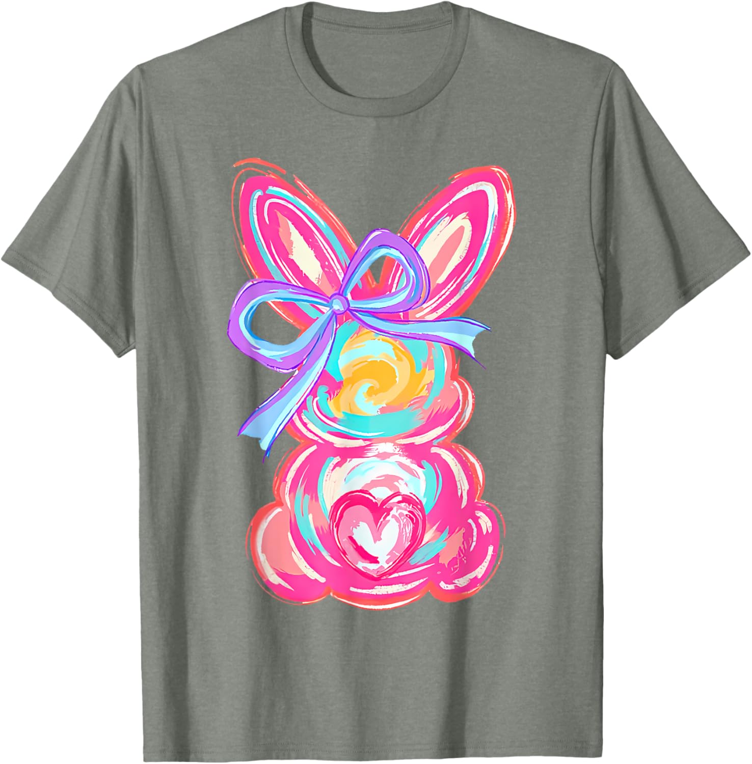 Coquette Bow Bunny Easter Shirt for Women and Girls Fun T-Shirt - 20