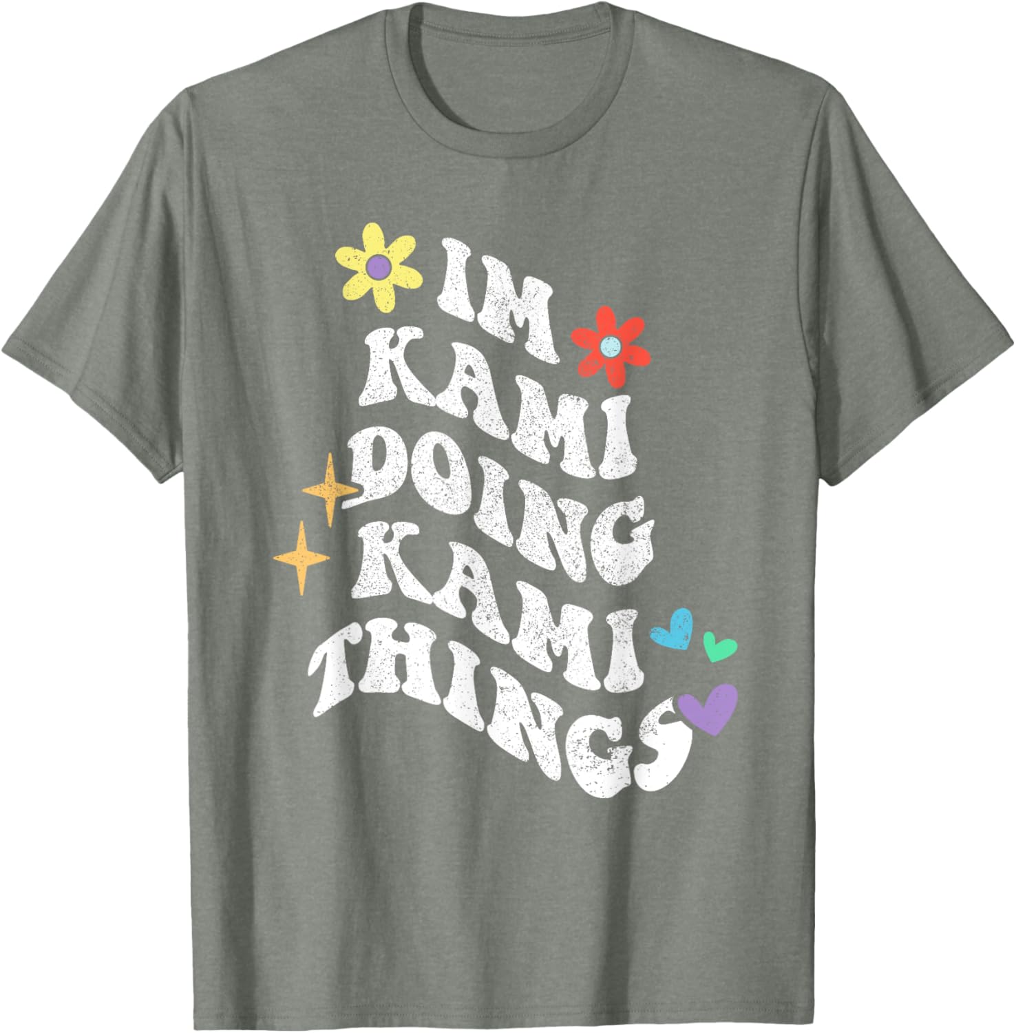 Retro Groovy Kami Doing Funny Things Mother's Day T-Shirt for Moms - 4