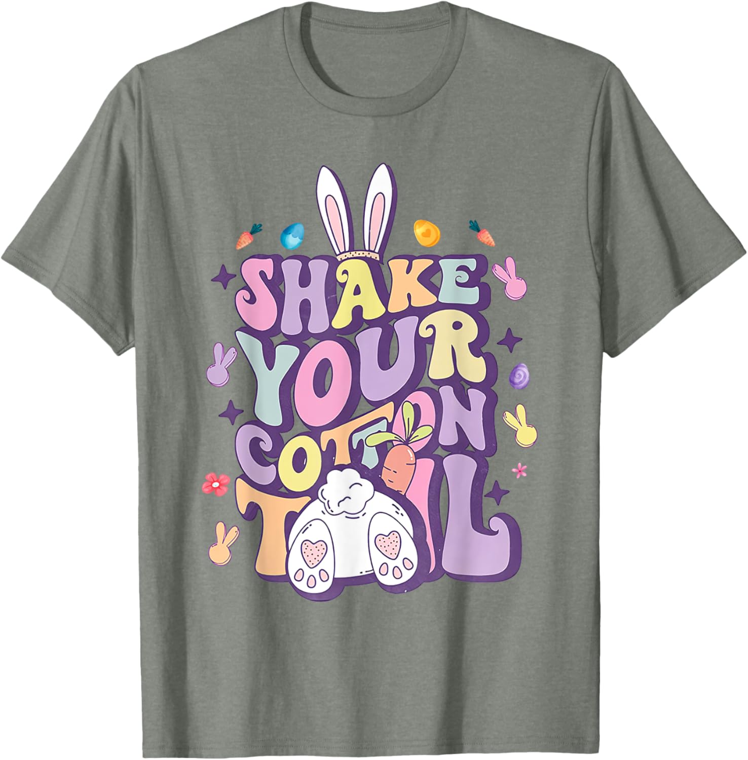 Shake Your Cotton Tail Funny Easter Bunny T-Shirt for Girls and Women - 28